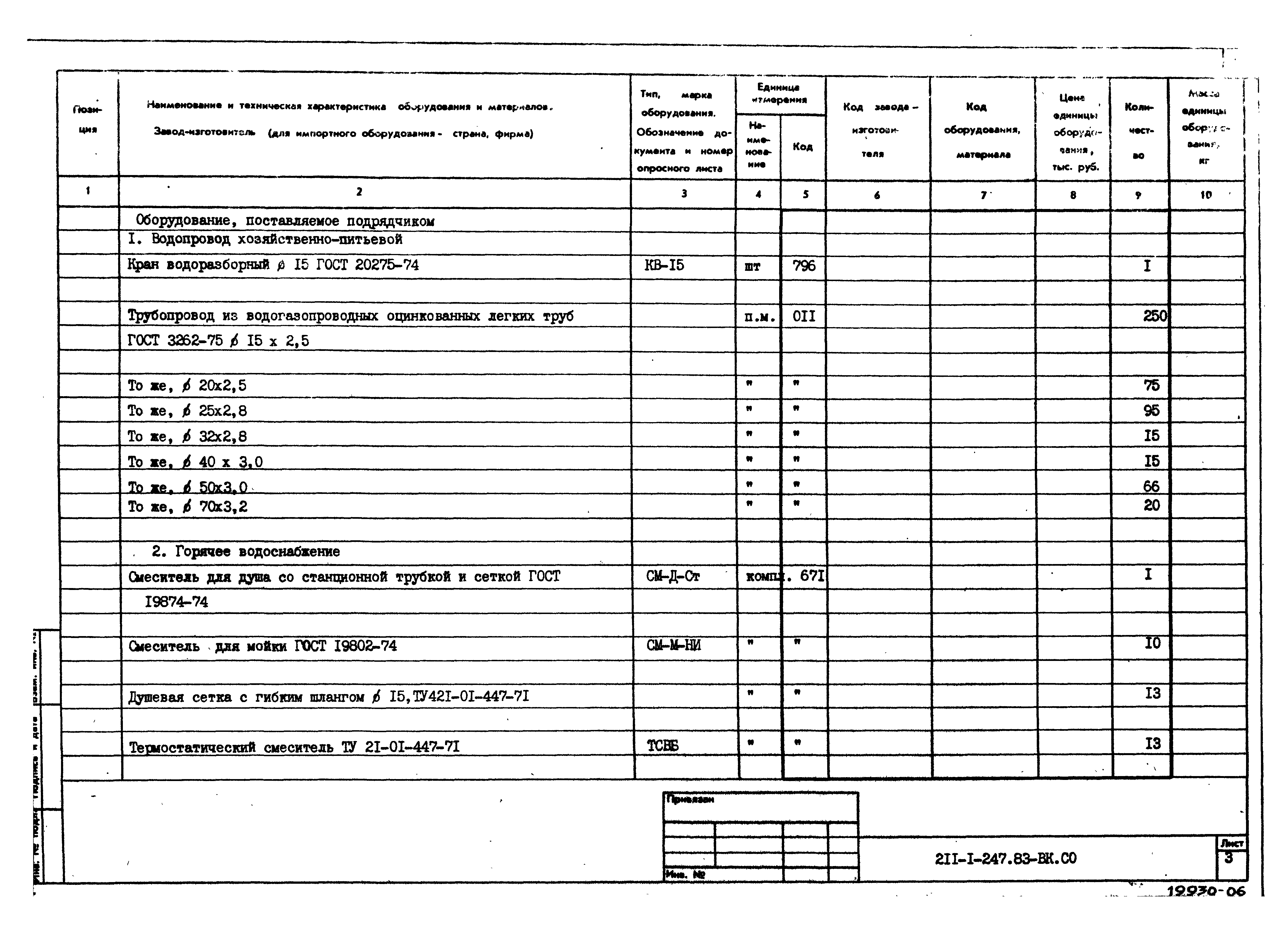 Типовой проект 211-1-247.83