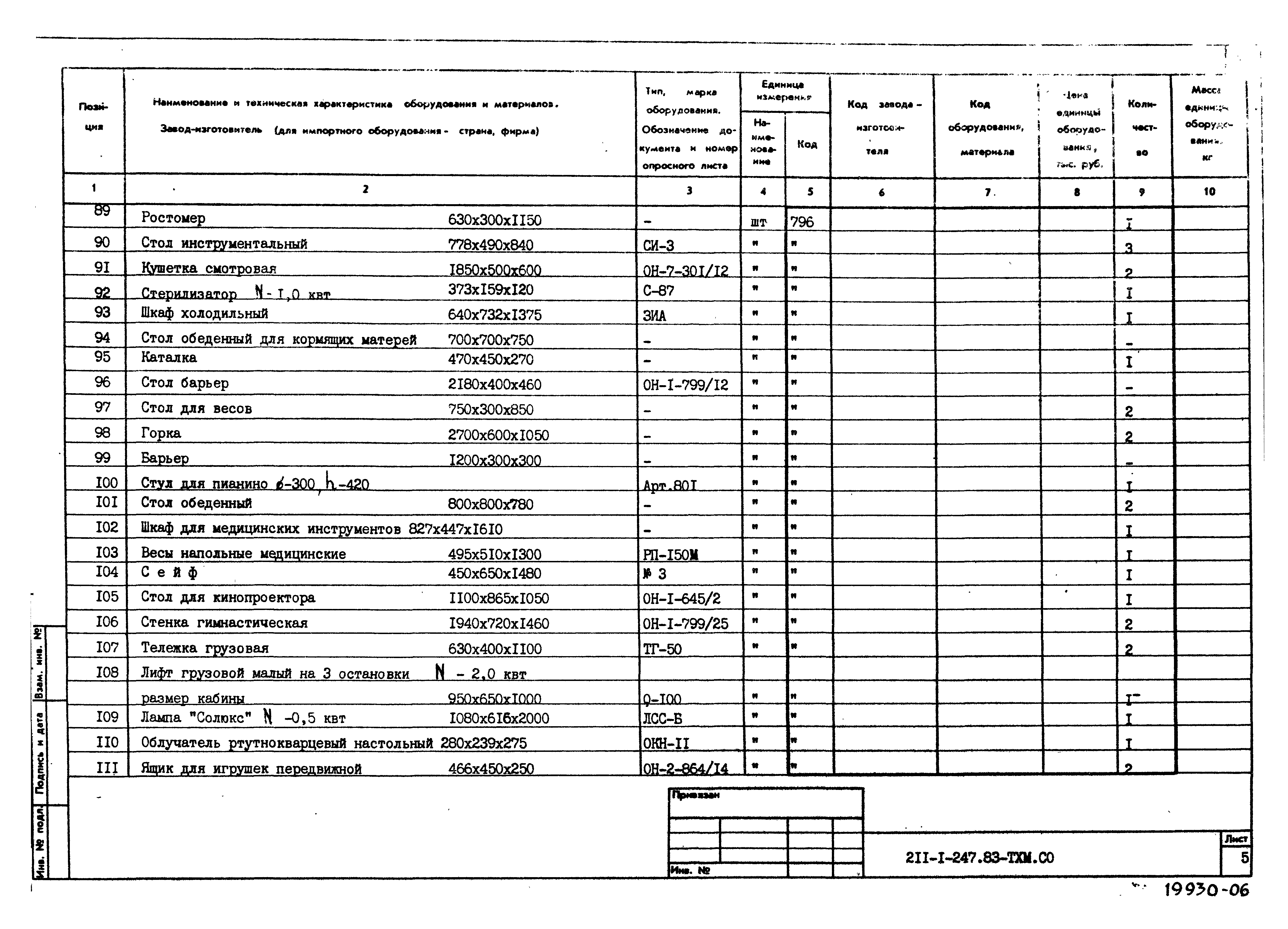 Типовой проект 211-1-247.83