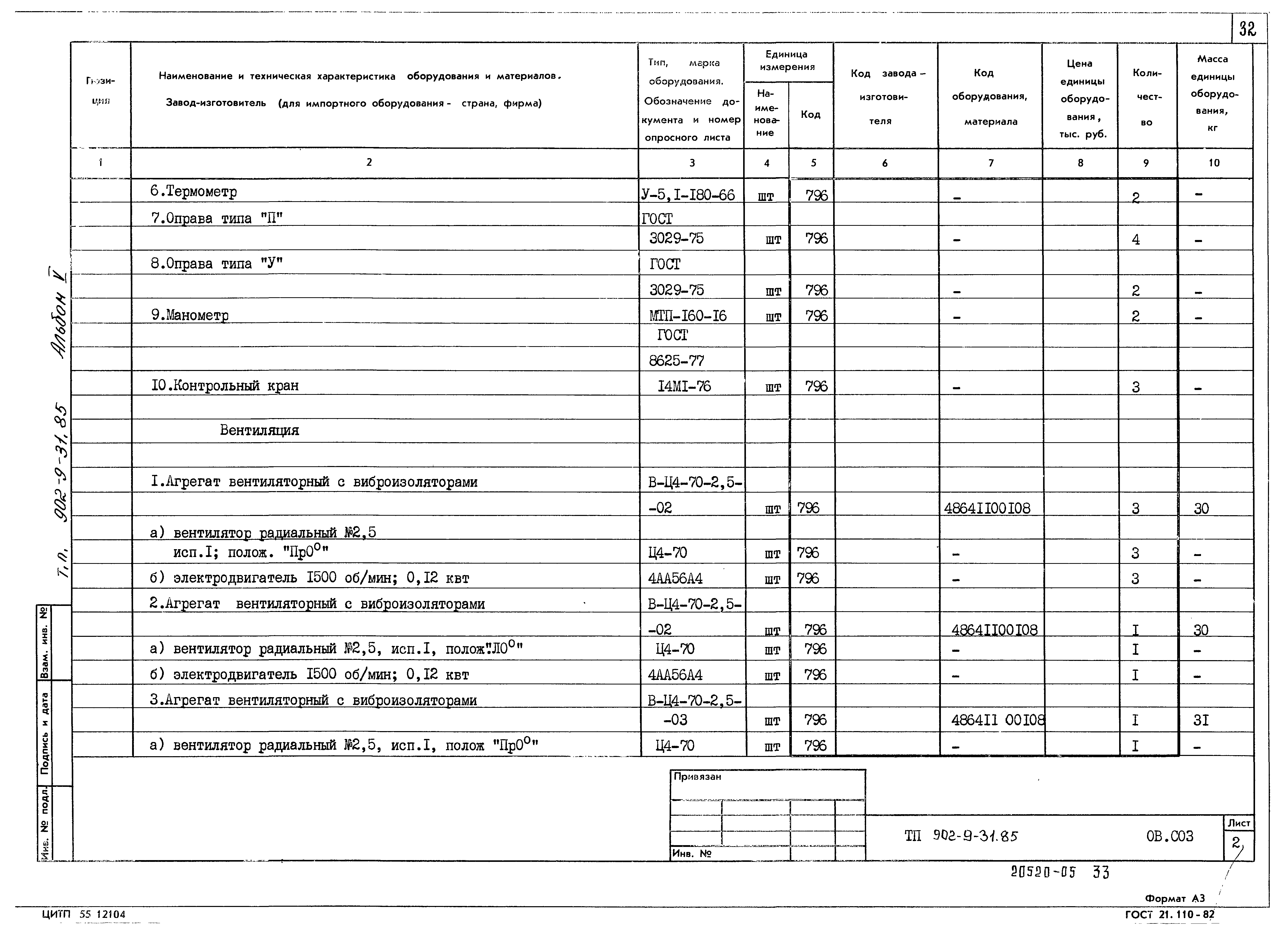 Типовой проект 902-9-31.85