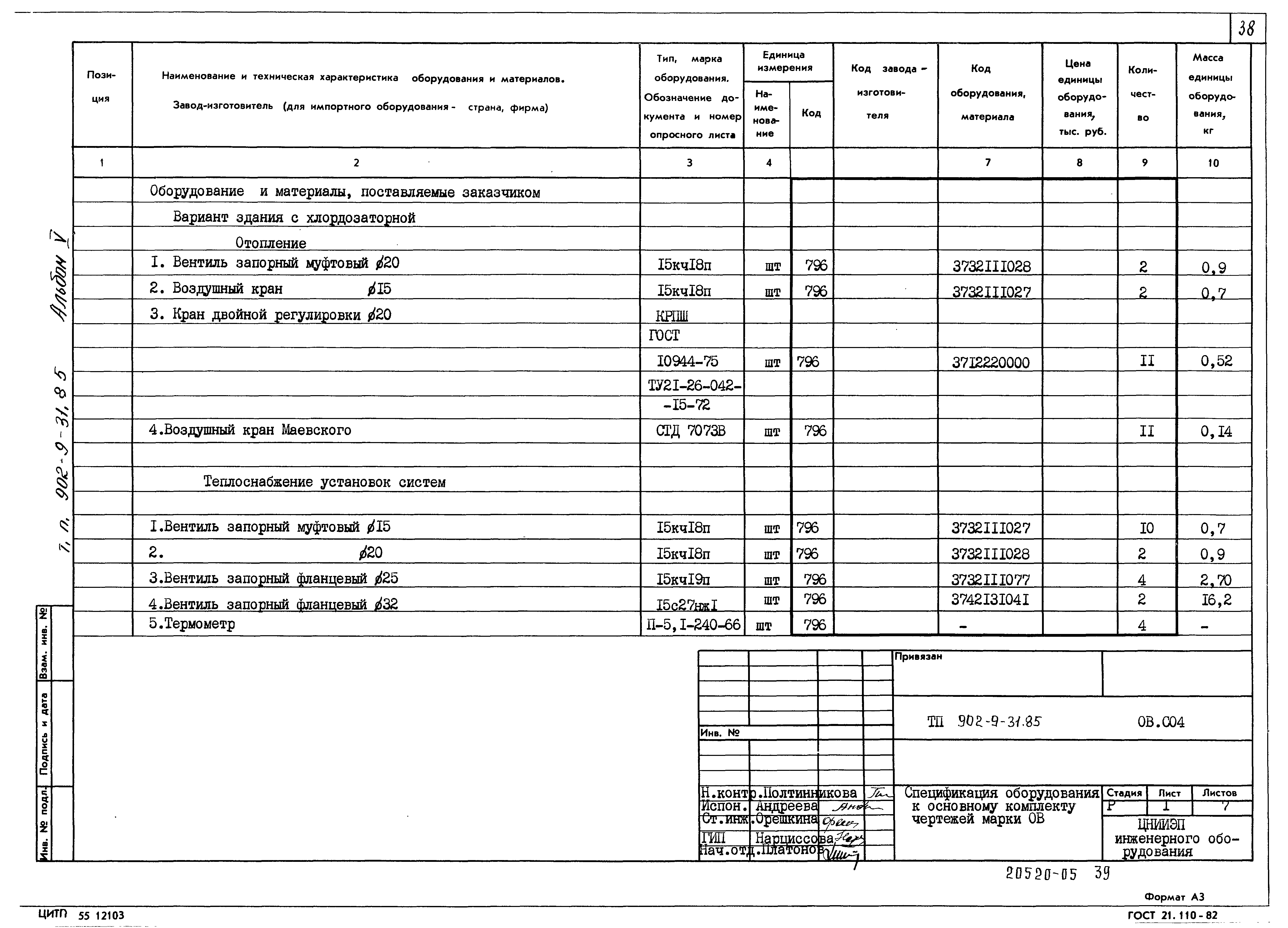 Типовой проект 902-9-31.85