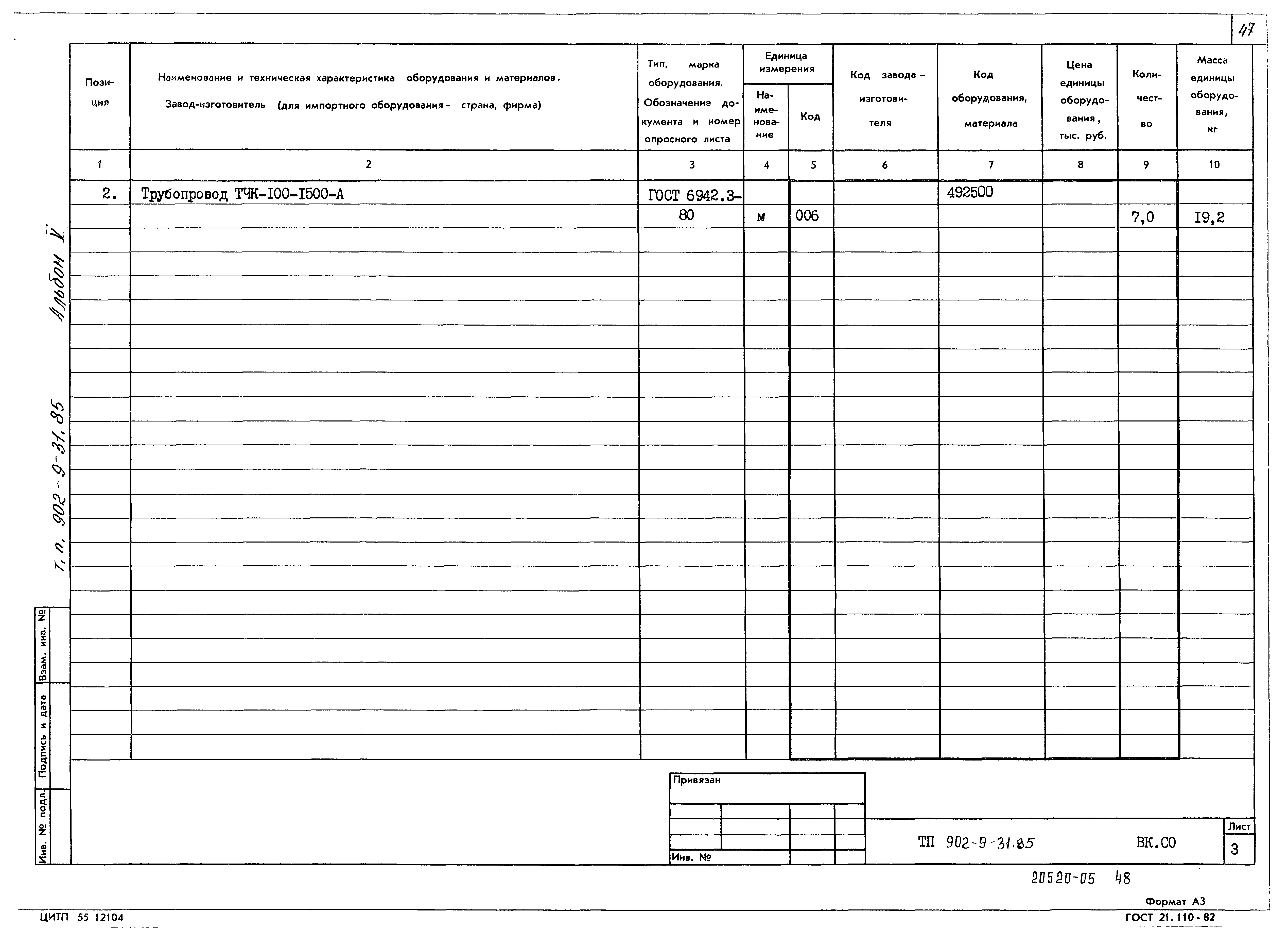 Типовой проект 902-9-31.85