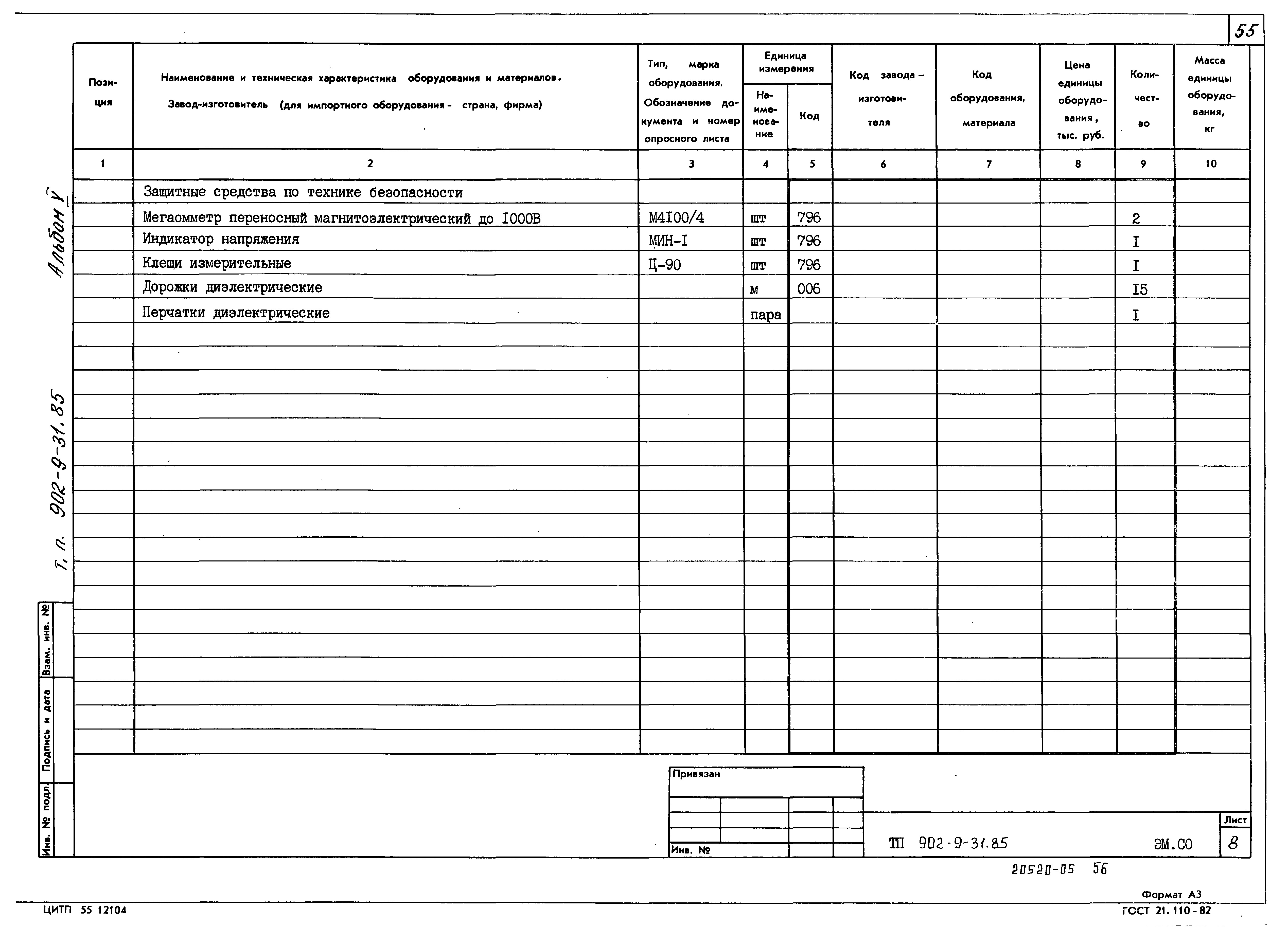 Типовой проект 902-9-31.85