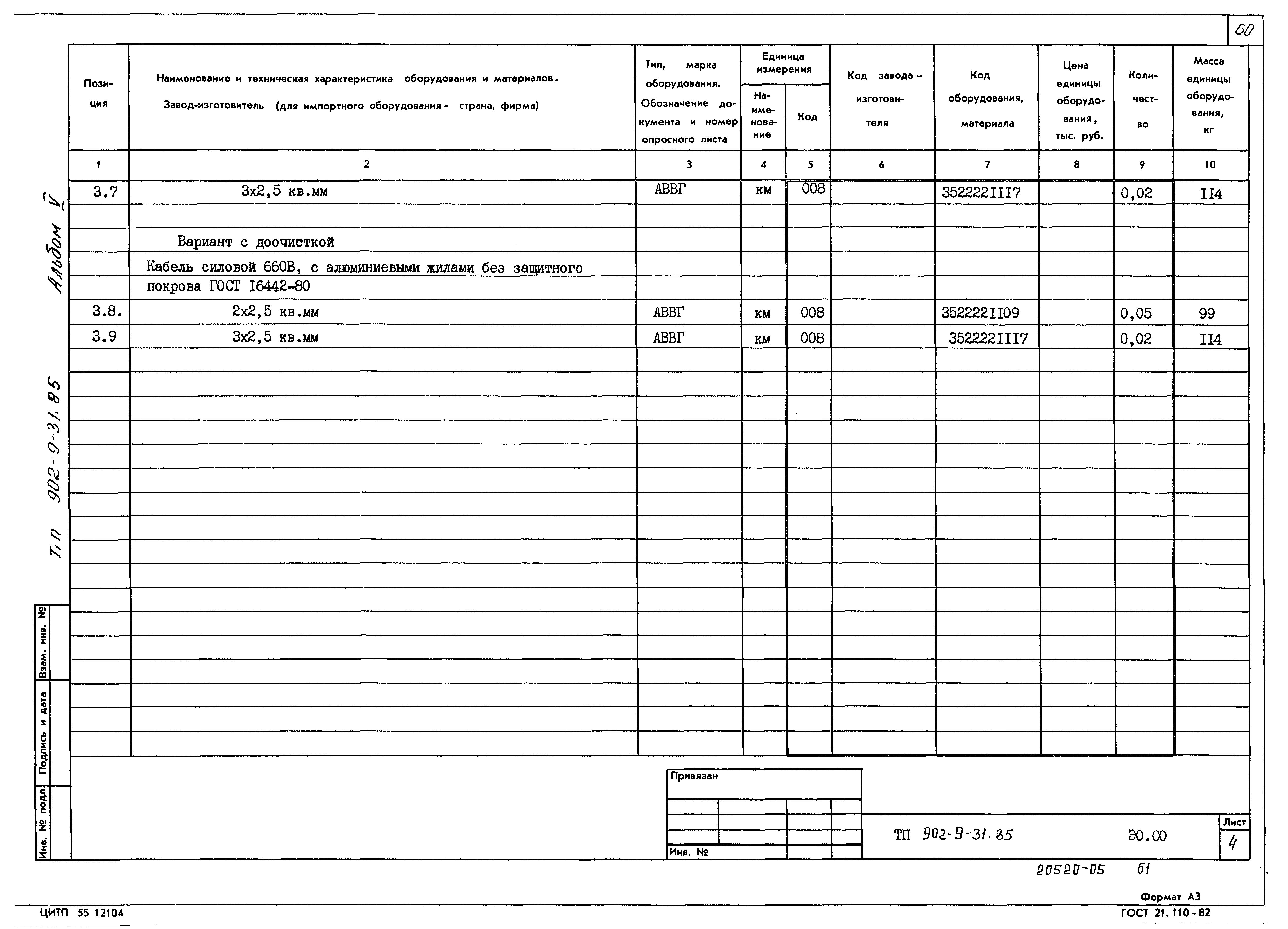 Типовой проект 902-9-31.85