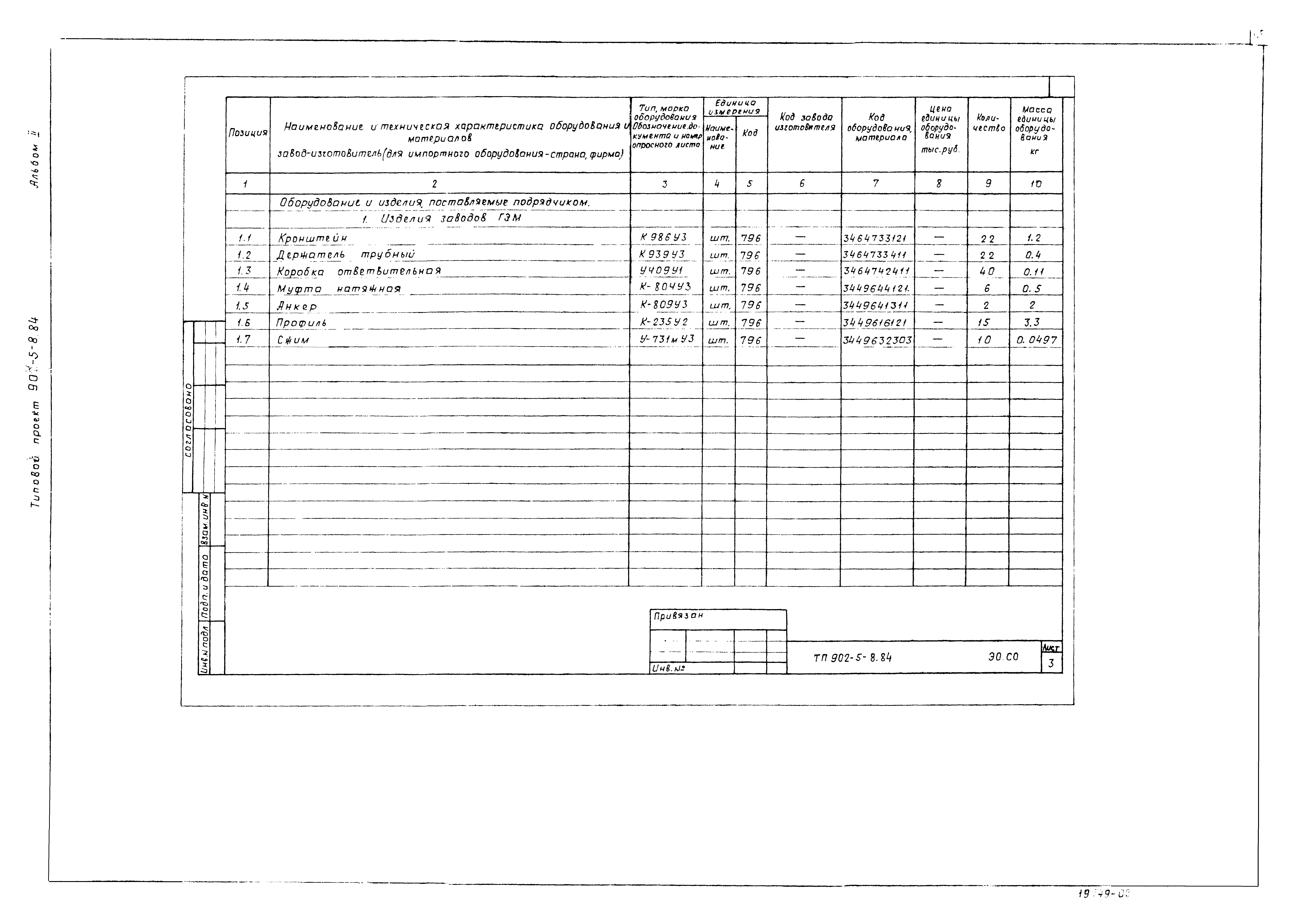 Типовой проект 902-5-8.84