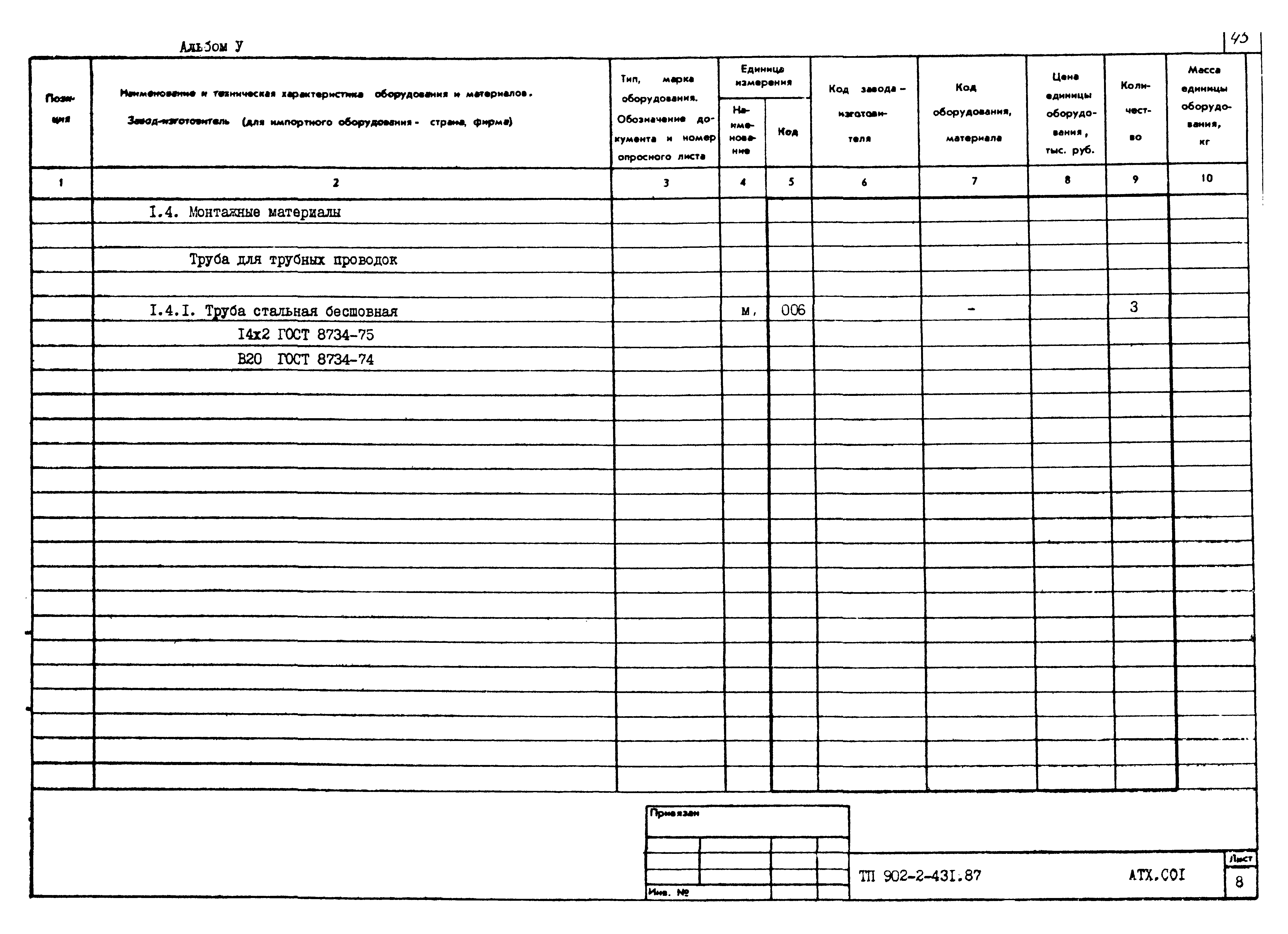 Типовой проект 902-2-431.87