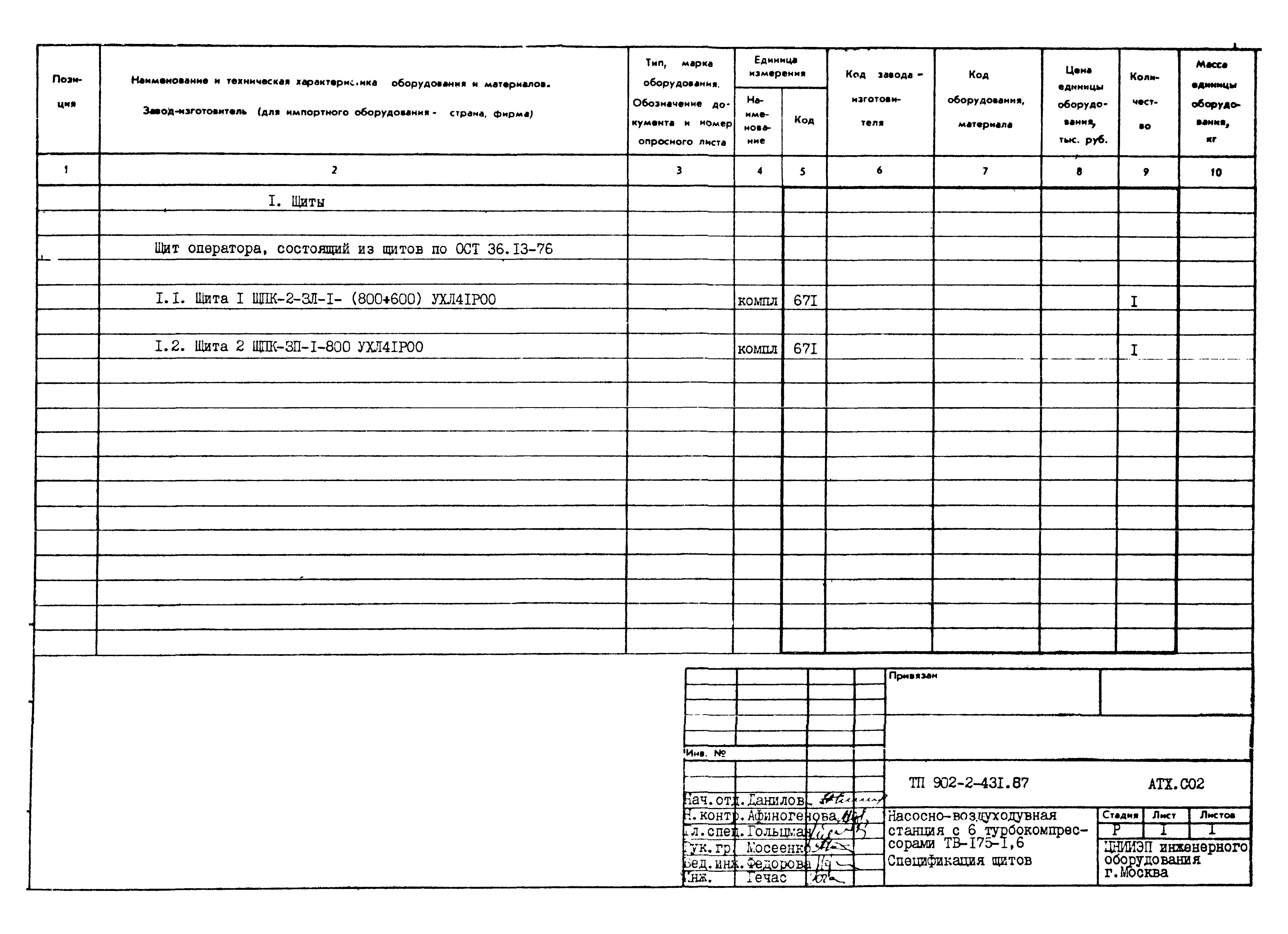 Типовой проект 902-2-431.87