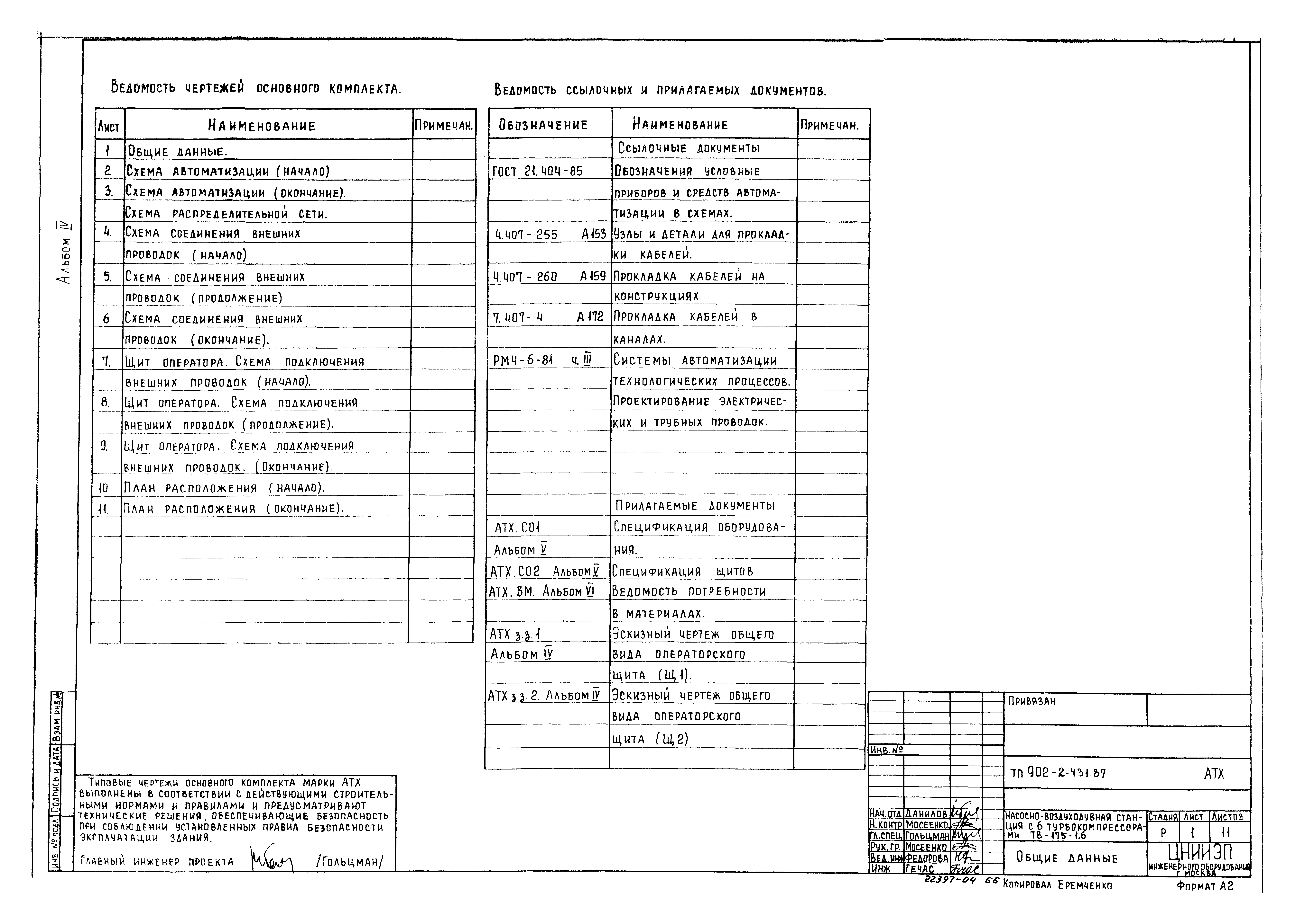 Типовой проект 902-2-431.87