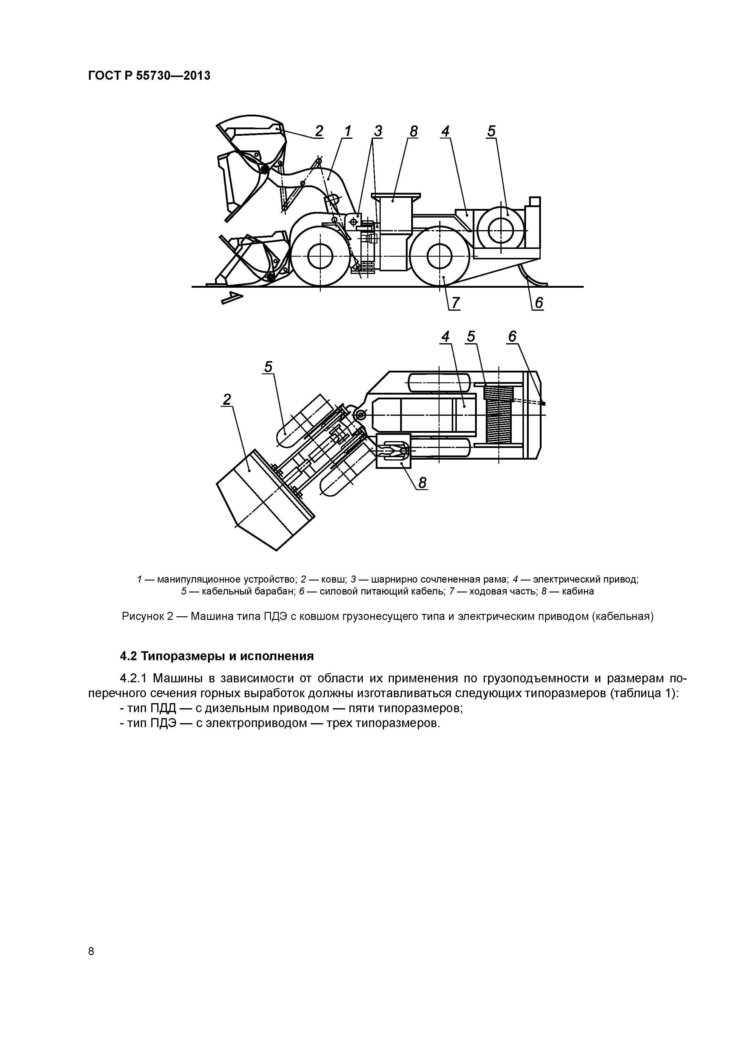 Скачать ГОСТ Р 55730-2013 Оборудование горно-шахтное. Машины  погрузочно-доставочные. Общие технические требования