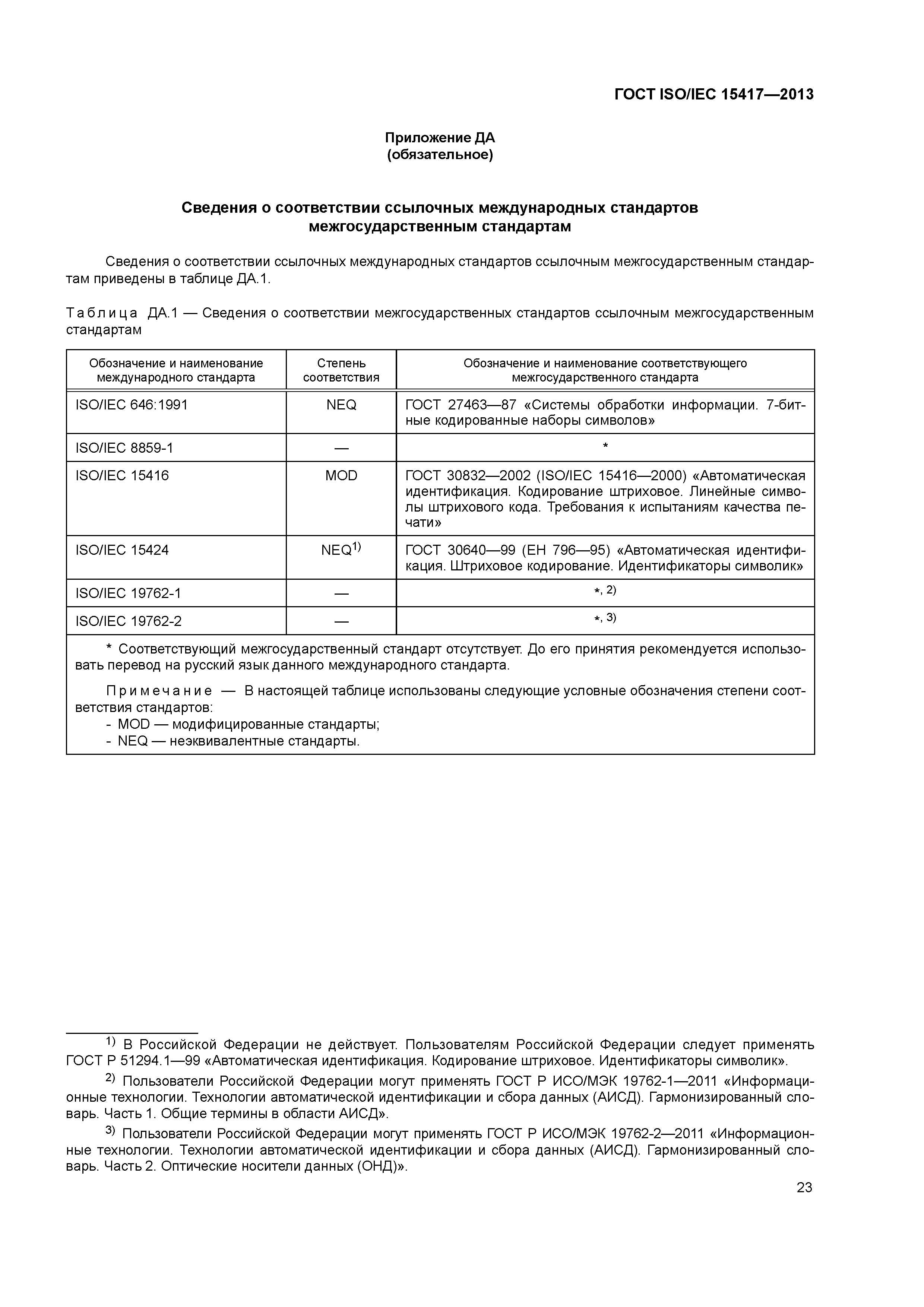 ГОСТ ISO/IEC 15417-2013