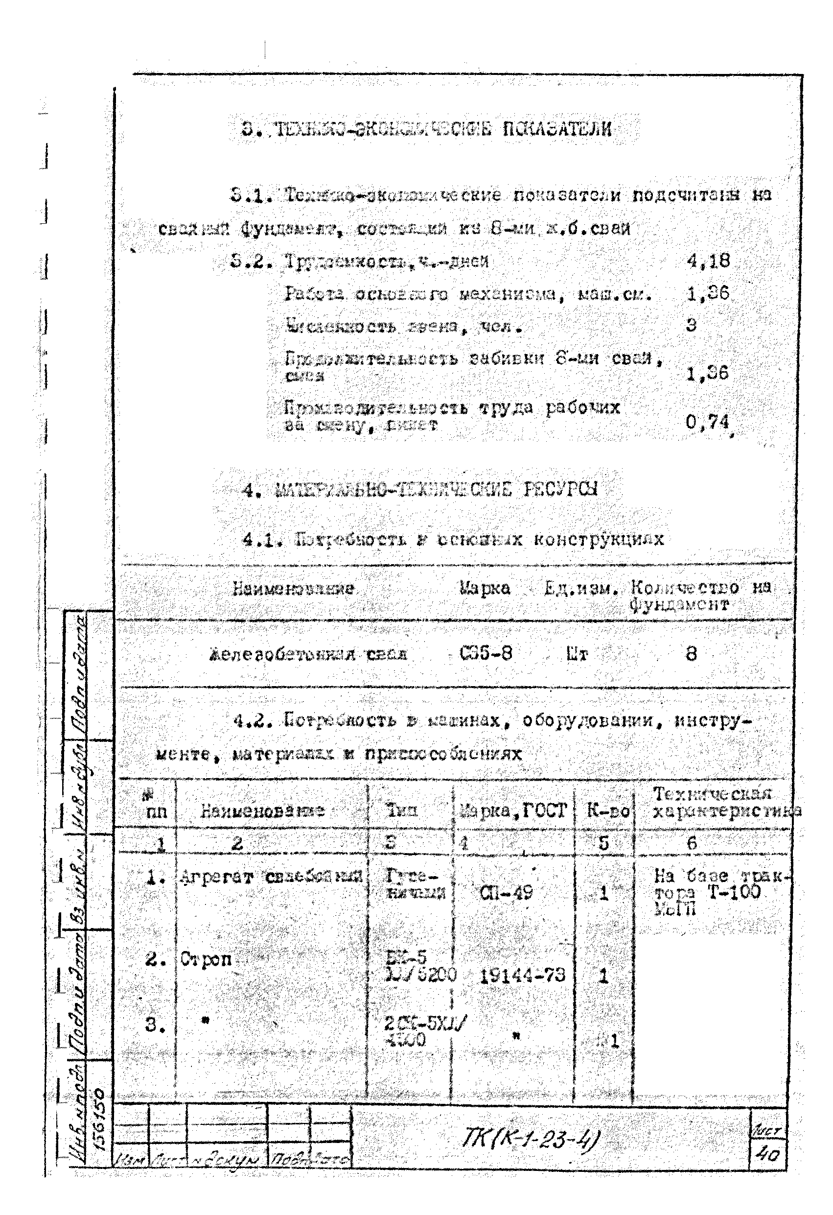 Технологическая карта К-1-23-4