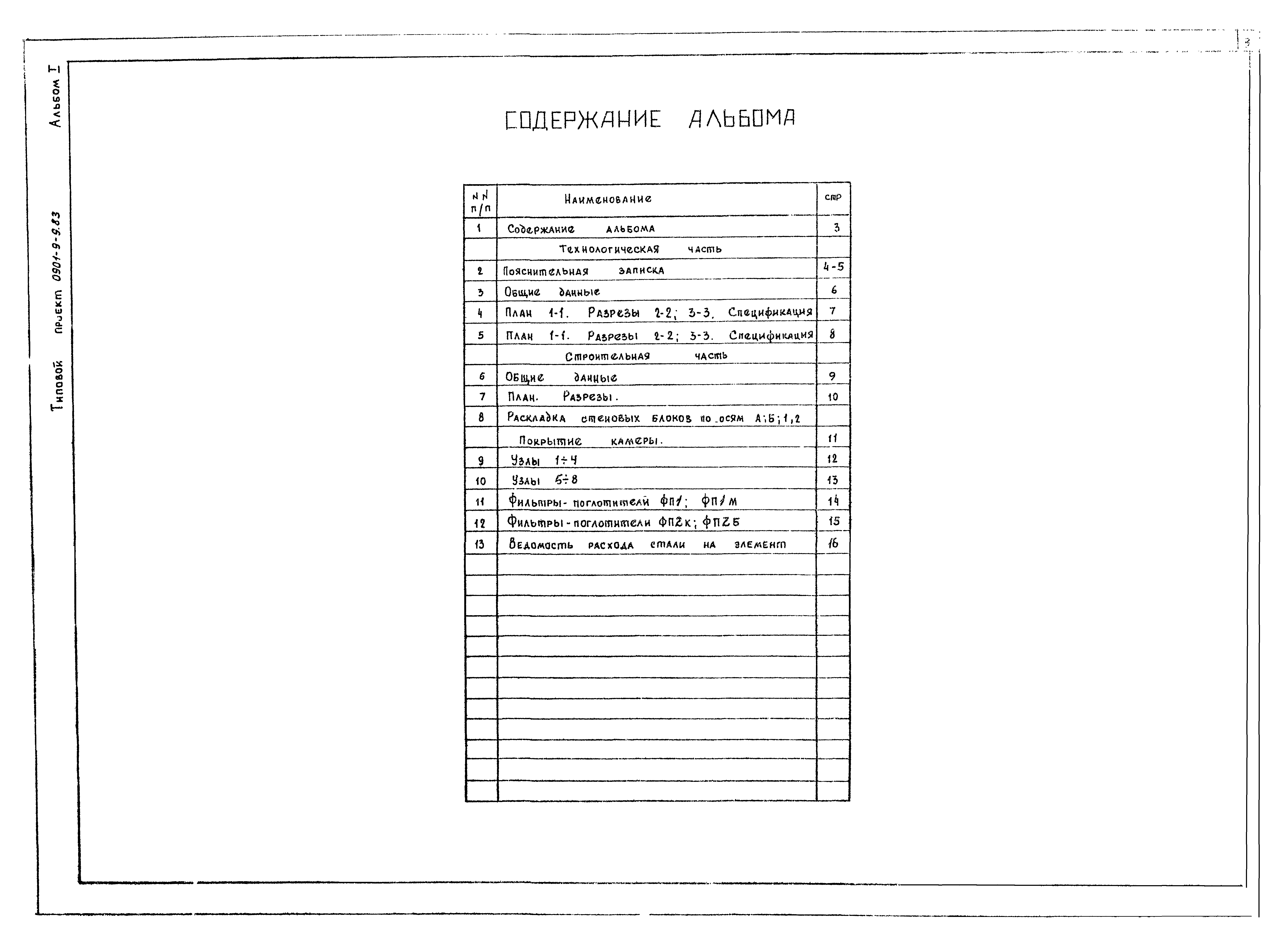 Типовой проект 0901-9-9.83