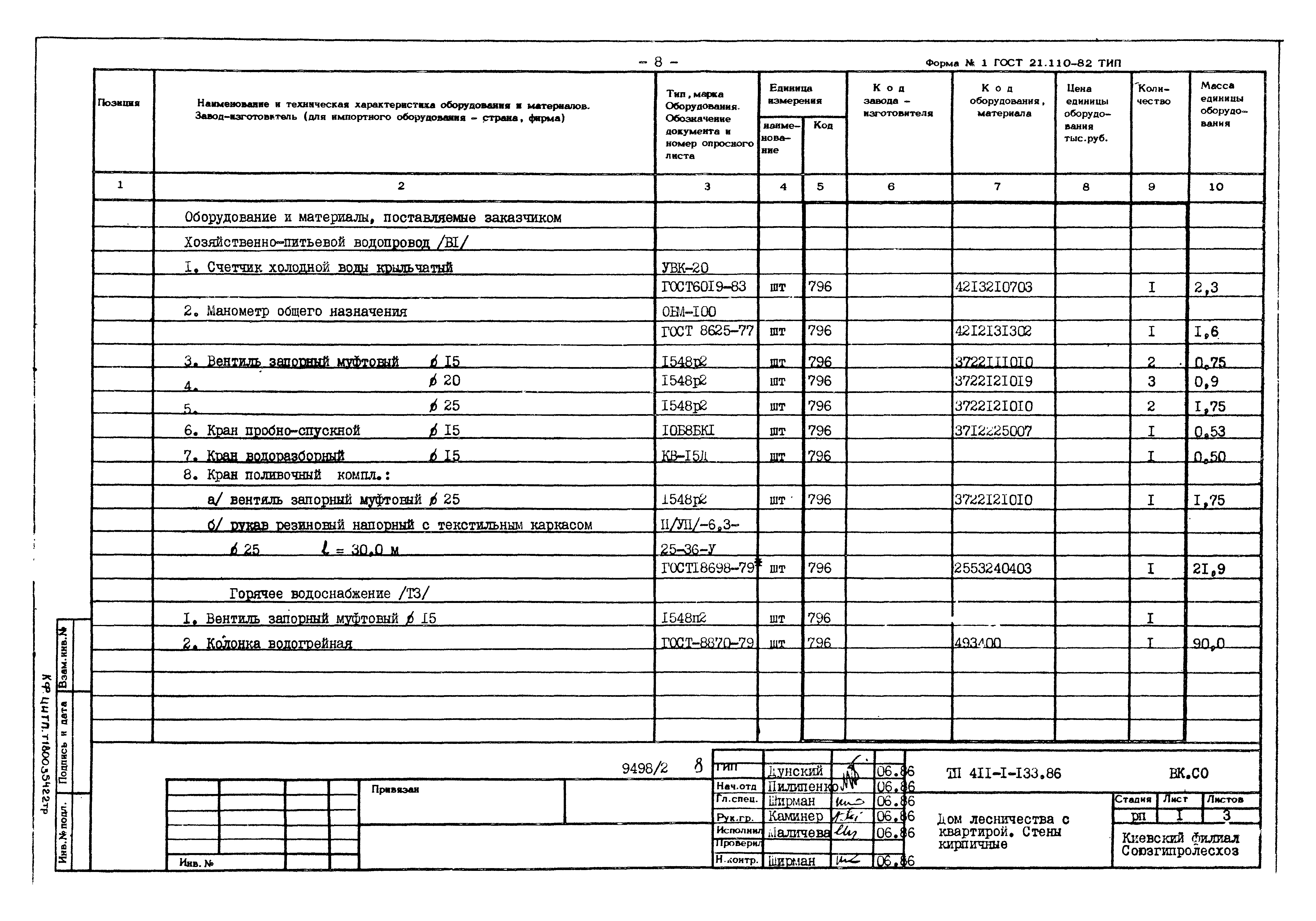 Типовой проект 411-1-133.86