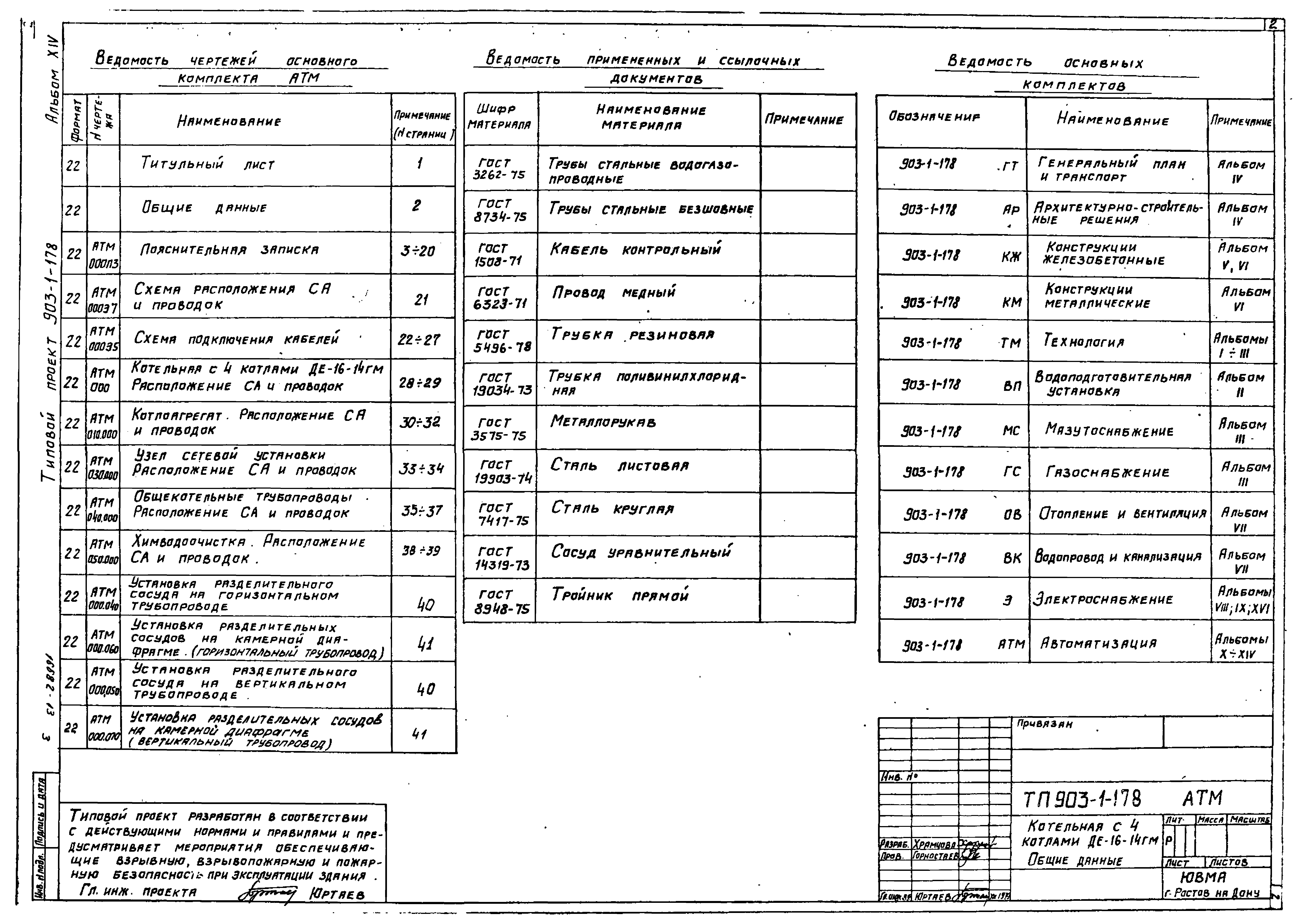 Типовой проект 903-1-178