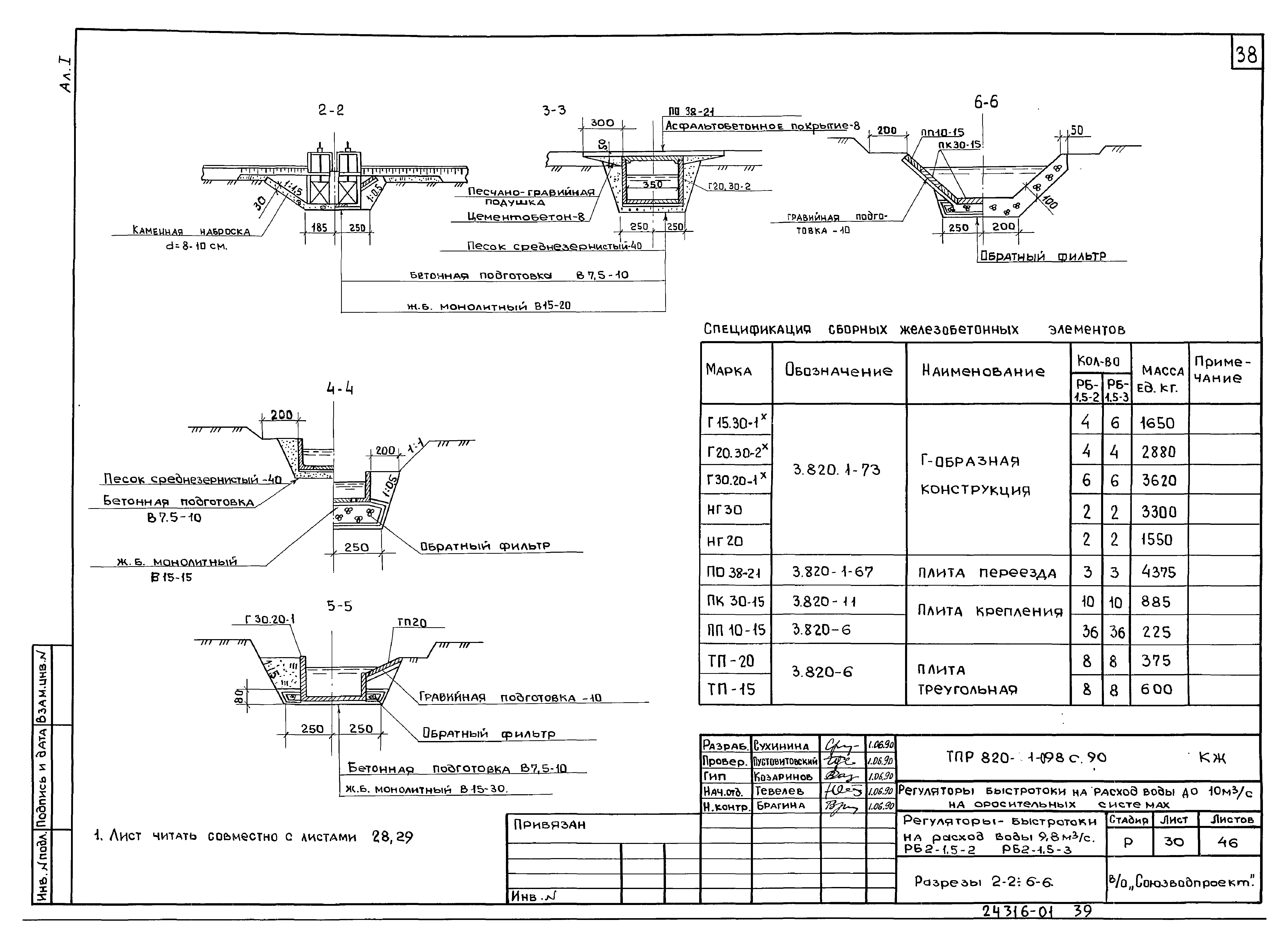 Типовые проектные решения 820-1-098с.90
