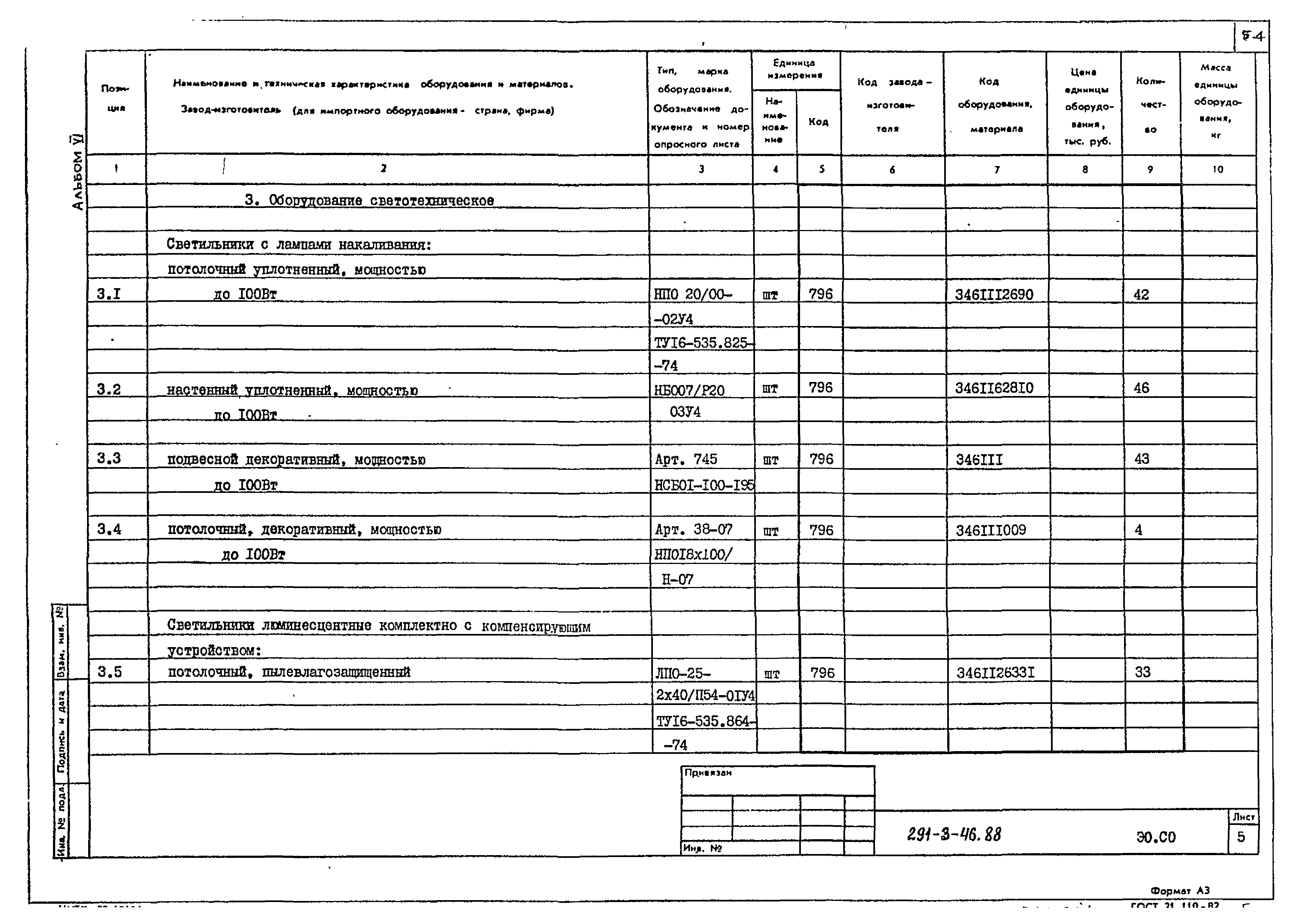 Типовой проект 291-3-46.88