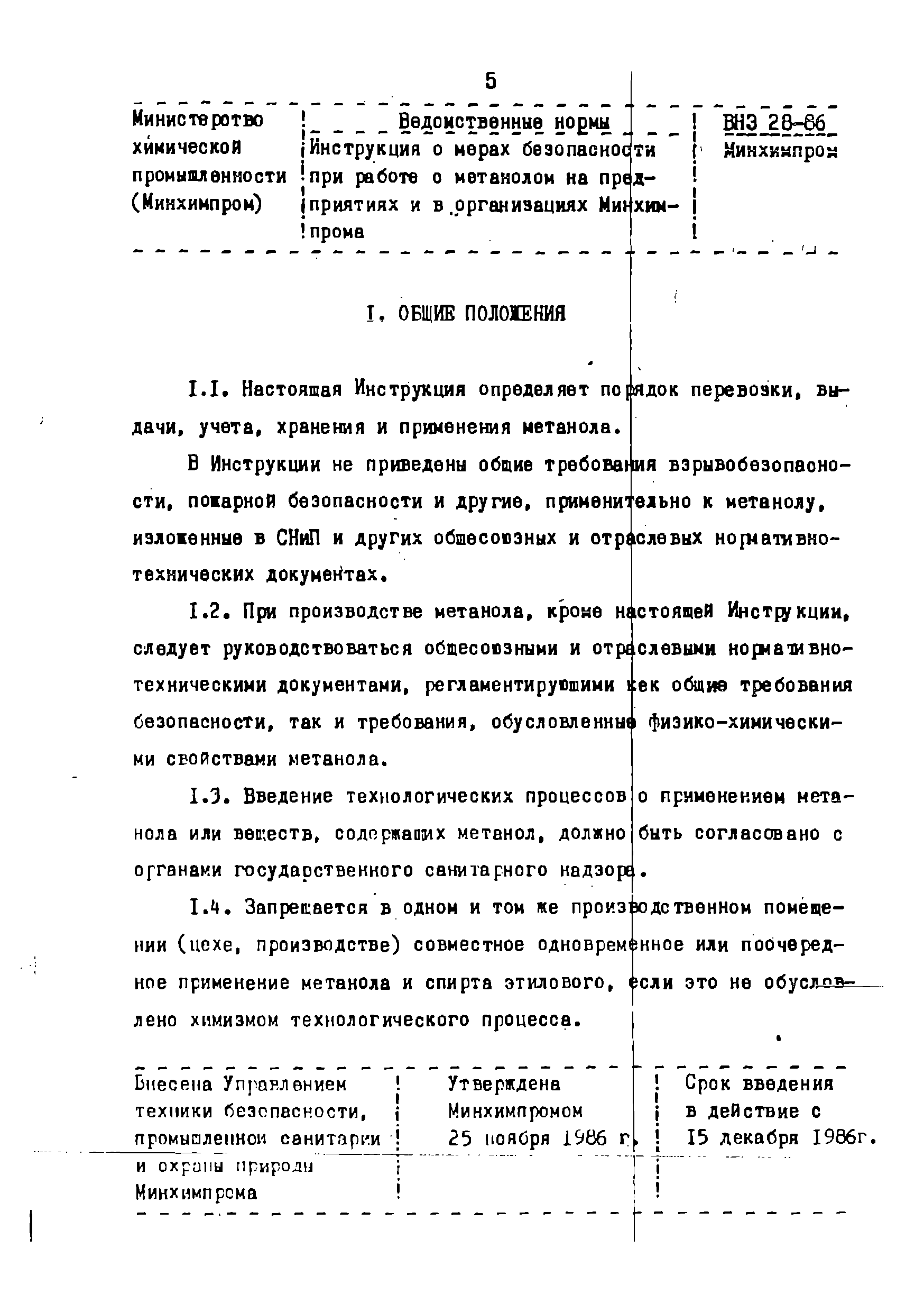 ВНЭ 28-86/Минхимпром