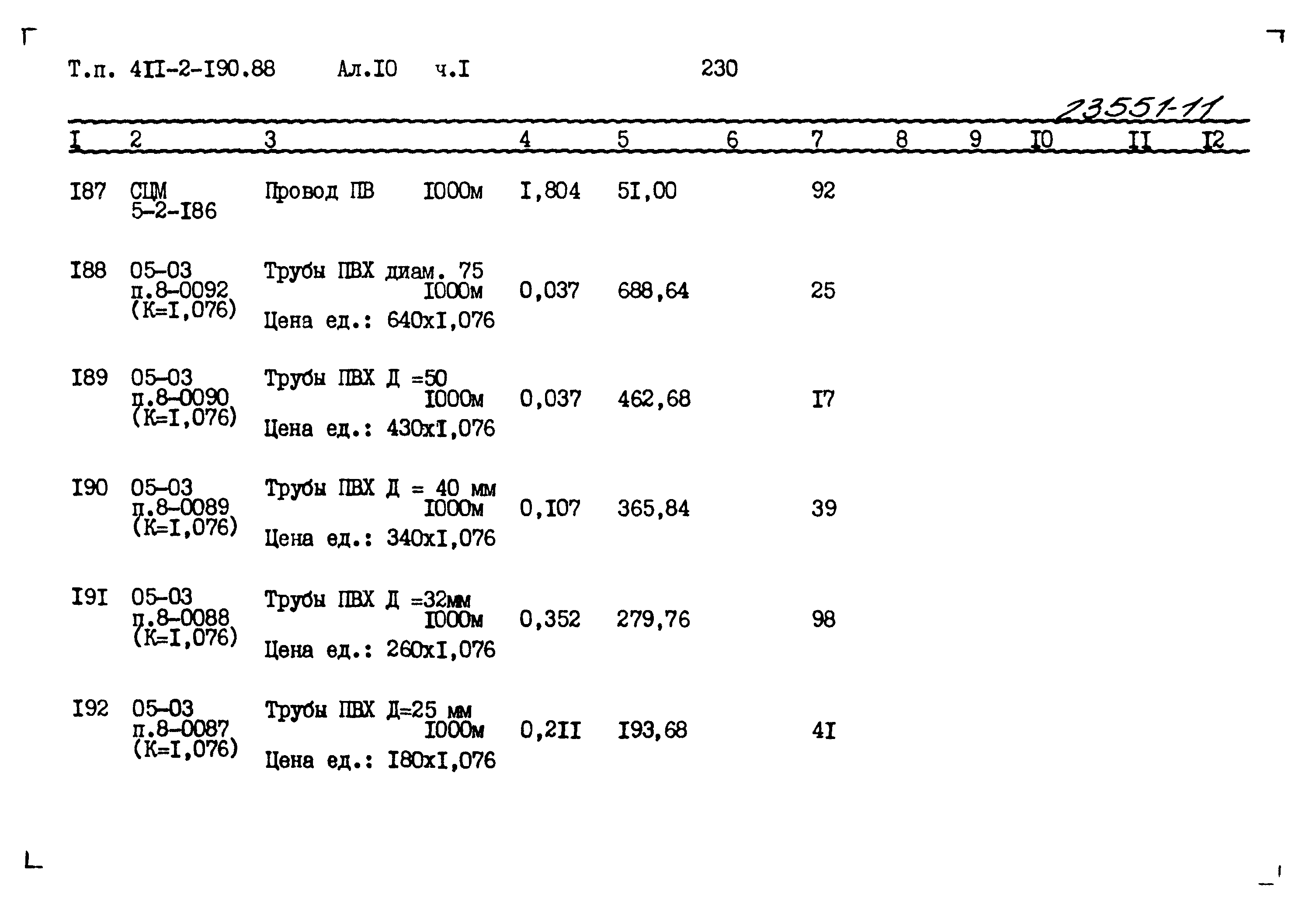 Типовой проект 411-2-190.88