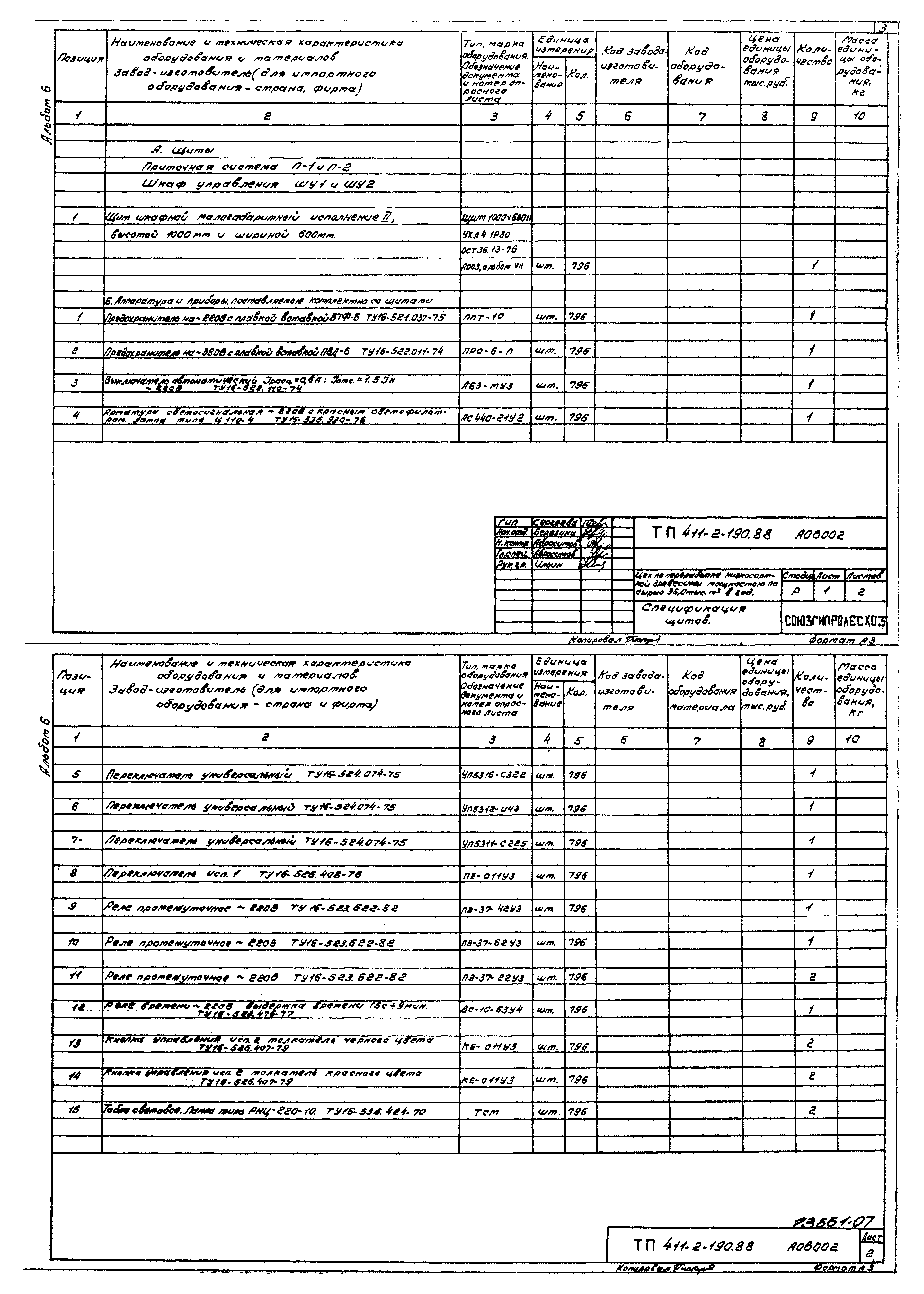 Типовой проект 411-2-190.88