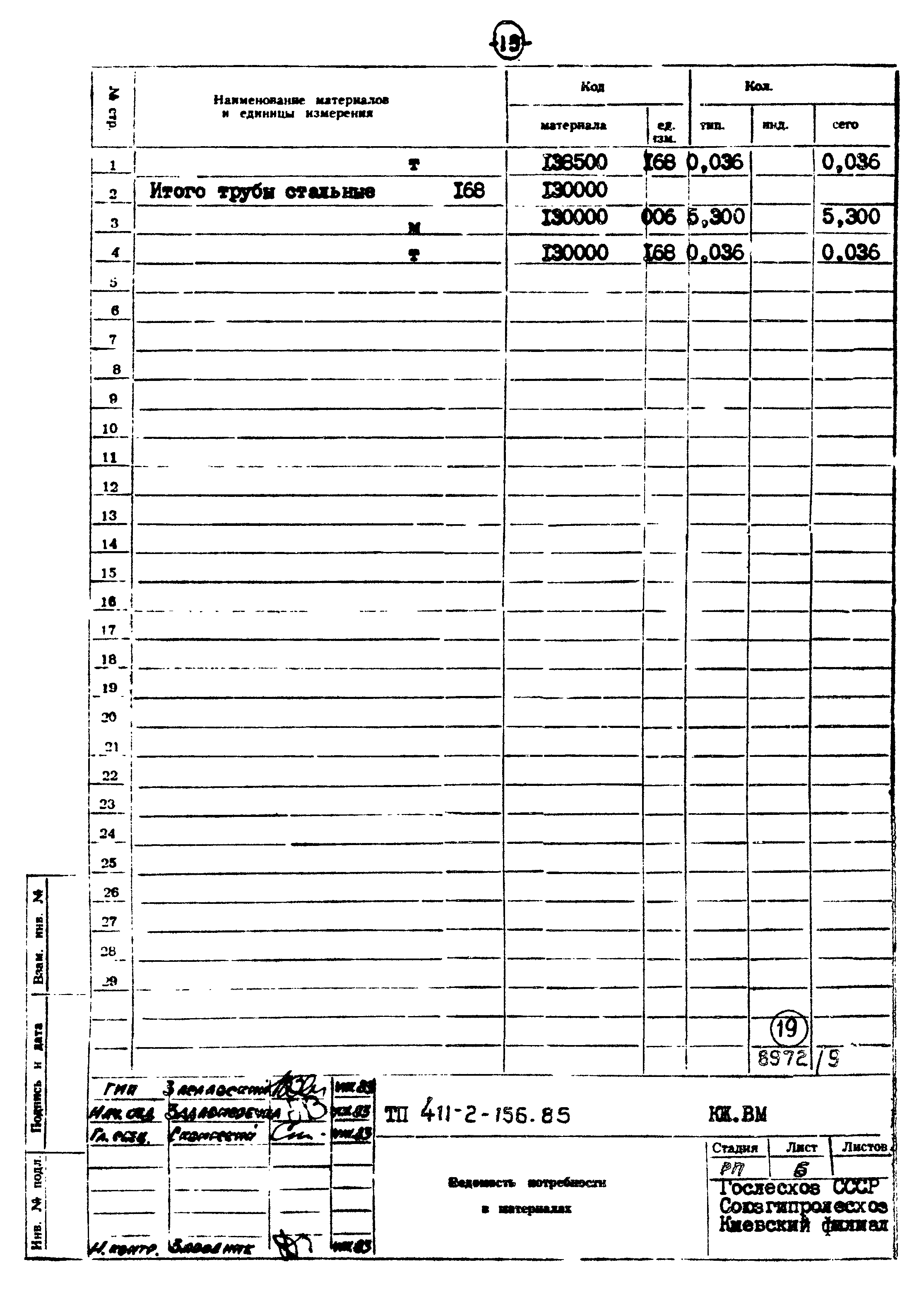 Типовой проект 411-2-156.85