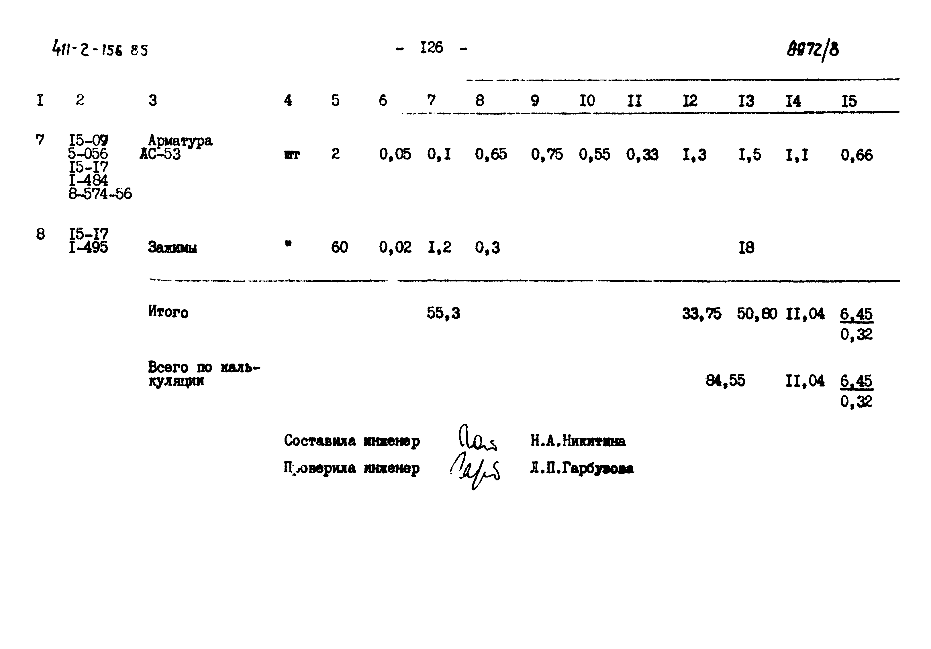 Типовой проект 411-2-156.85