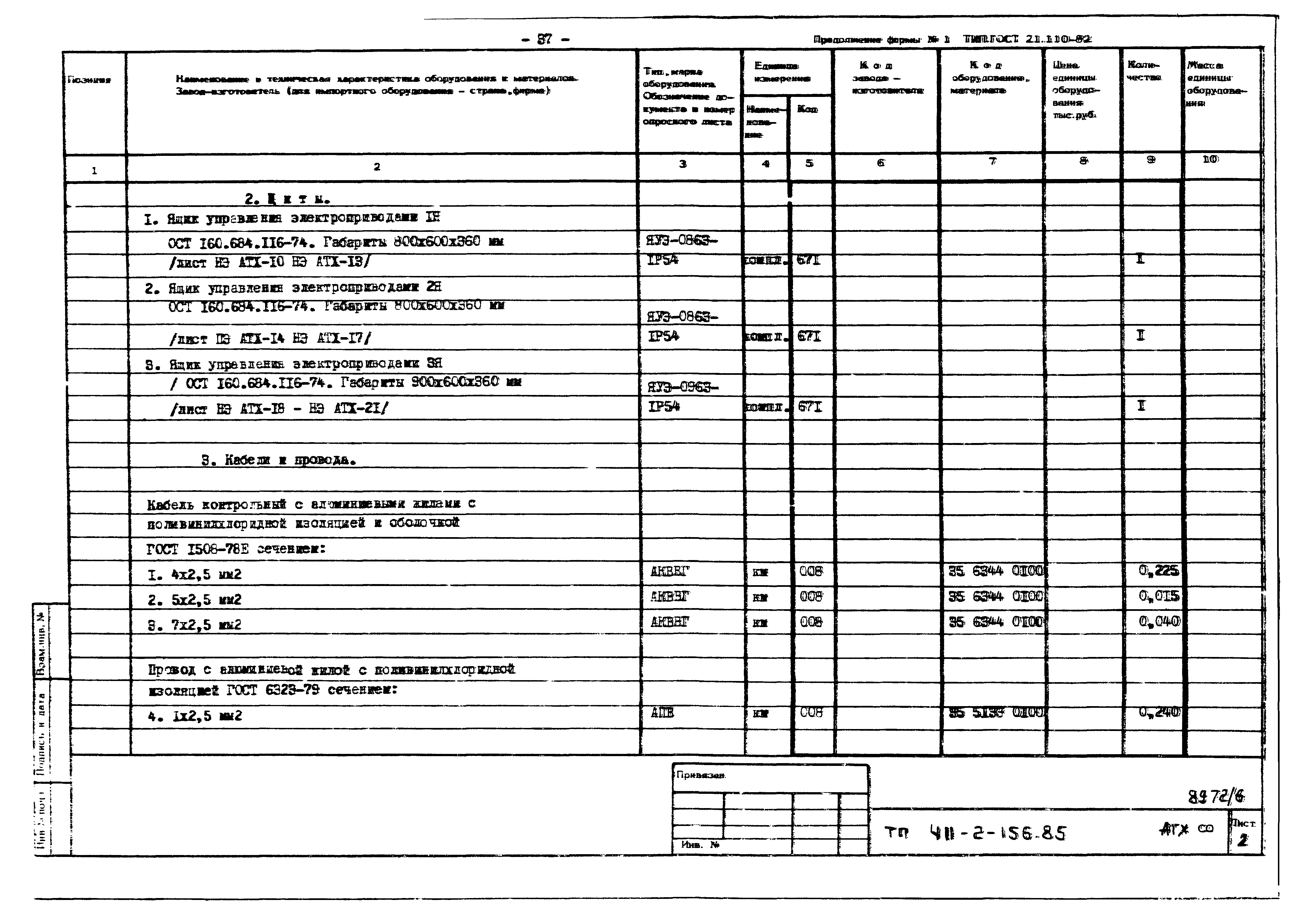 Типовой проект 411-2-156.85