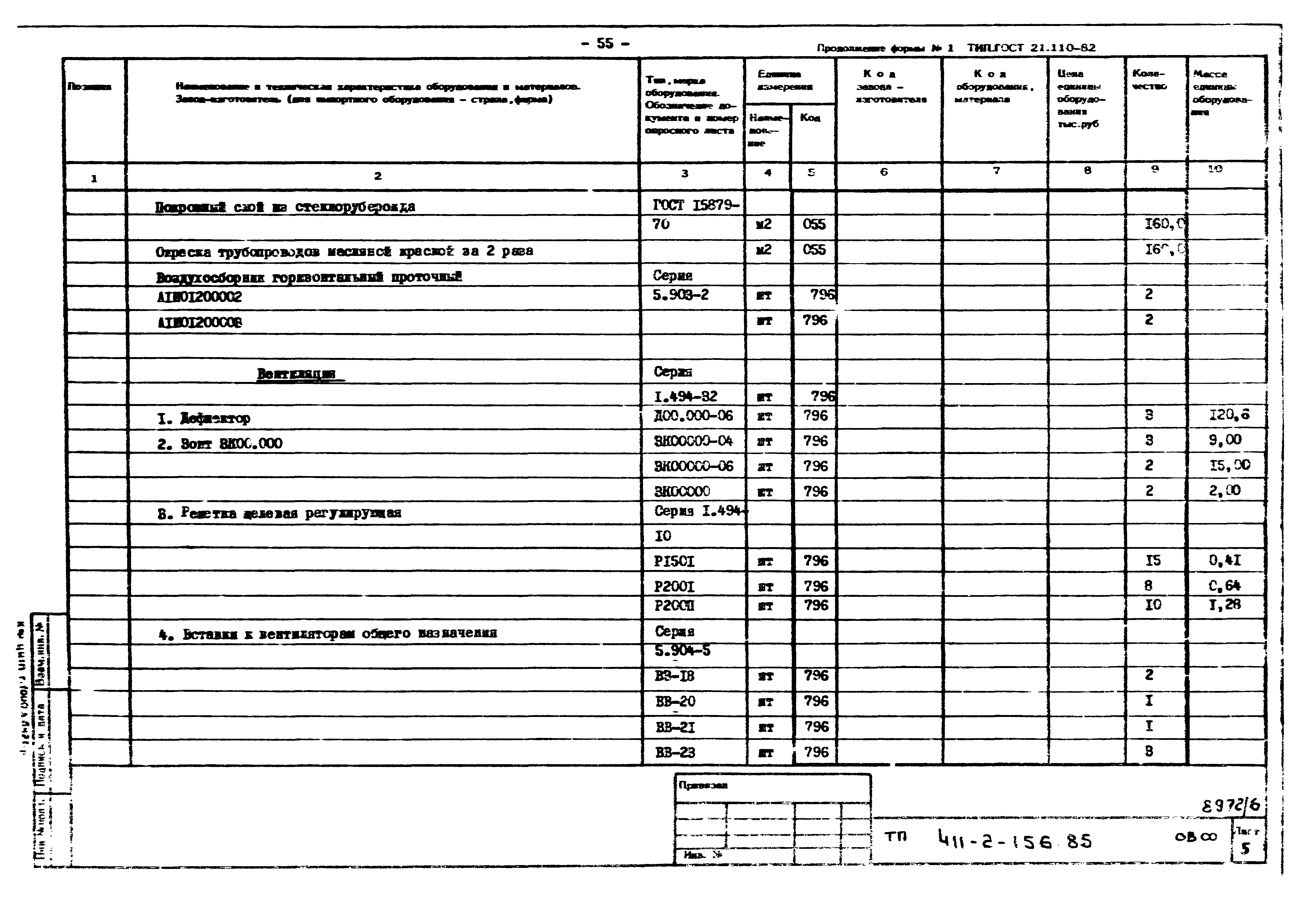 Типовой проект 411-2-156.85