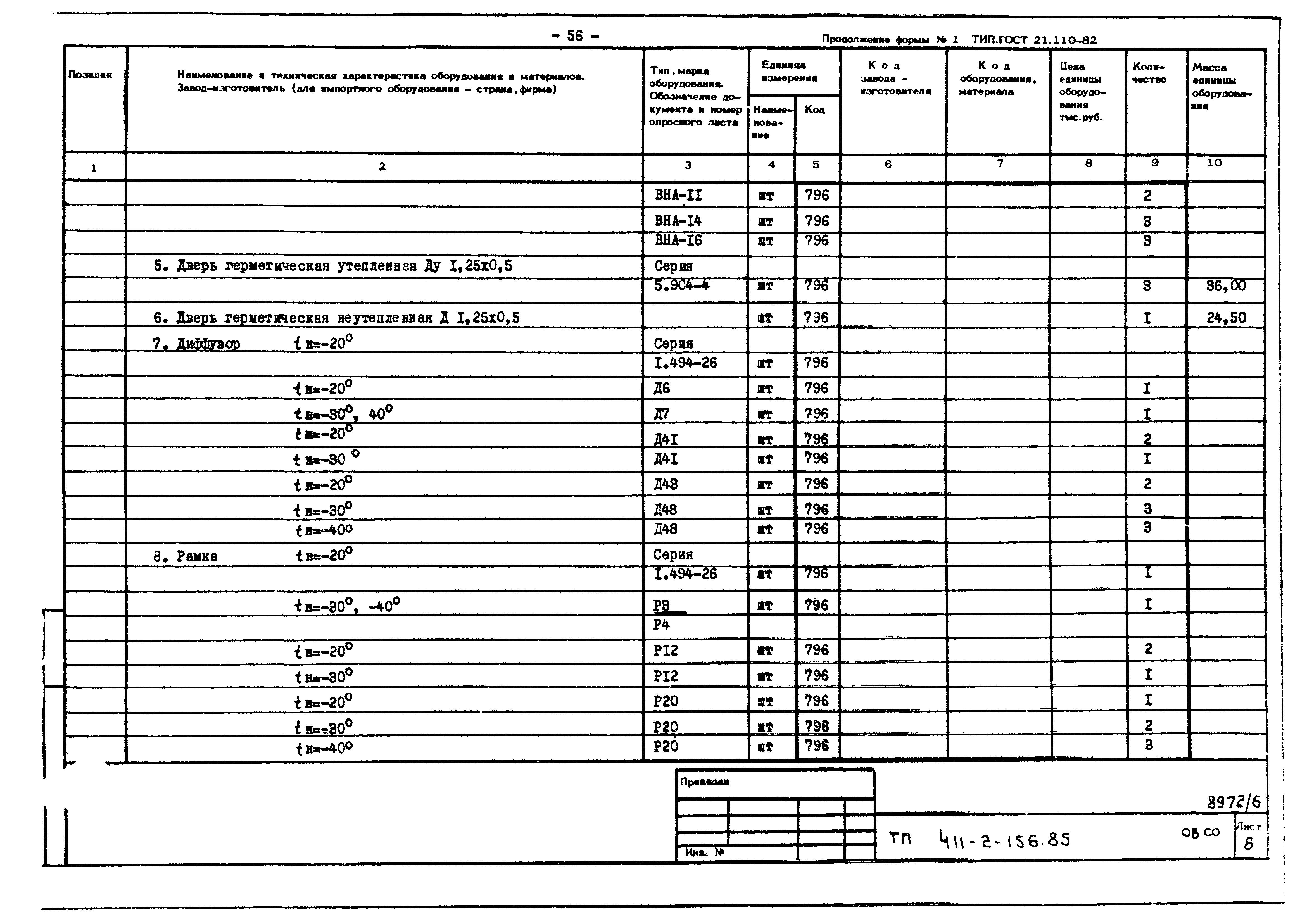 Типовой проект 411-2-156.85