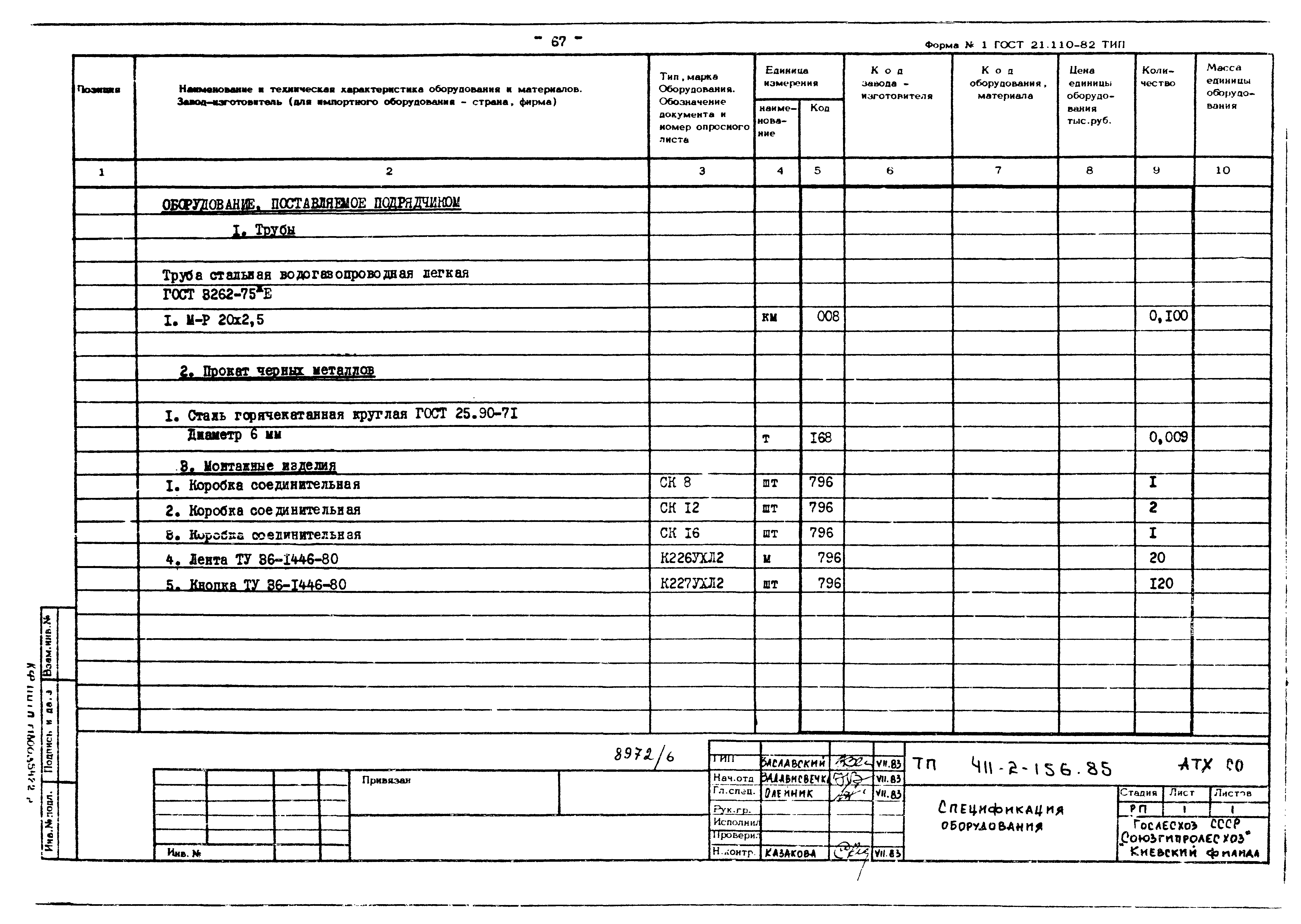 Типовой проект 411-2-156.85