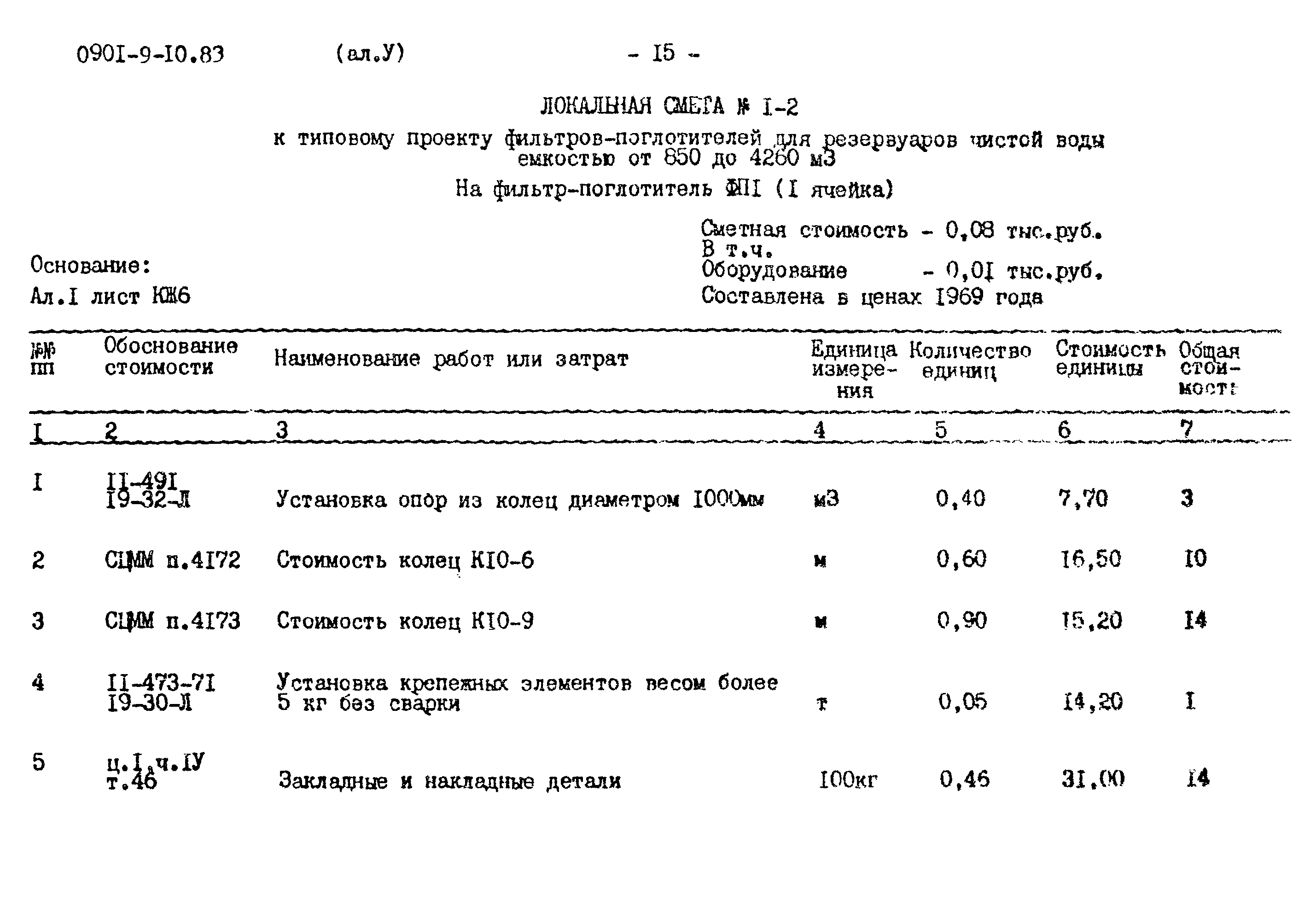 Типовой проект 0901-9-10.83