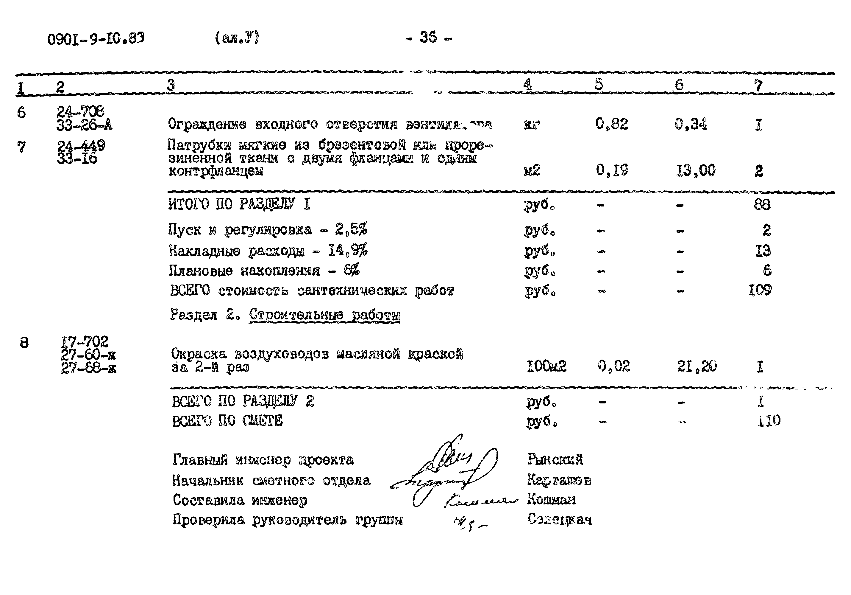 Типовой проект 0901-9-10.83