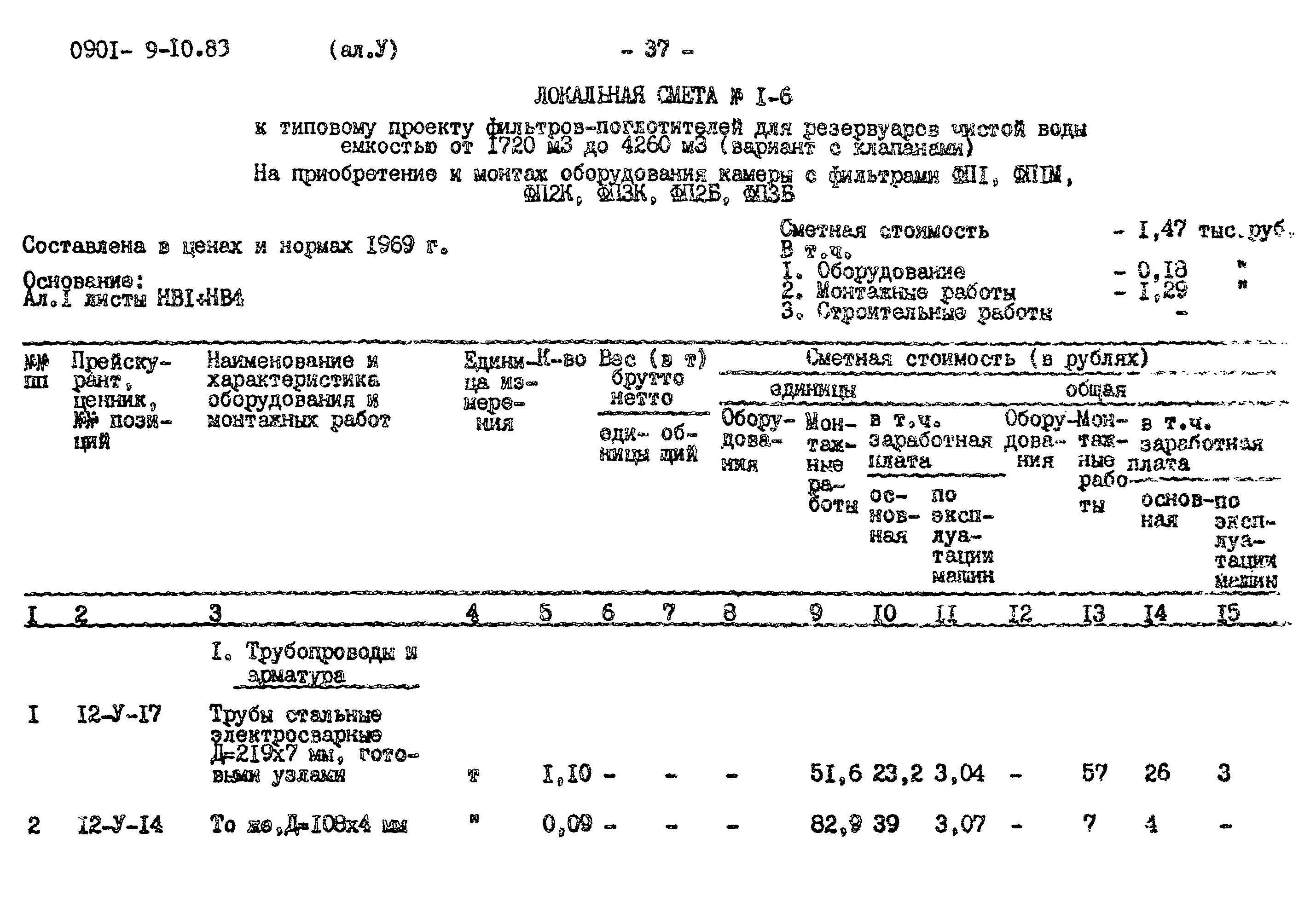 Типовой проект 0901-9-10.83