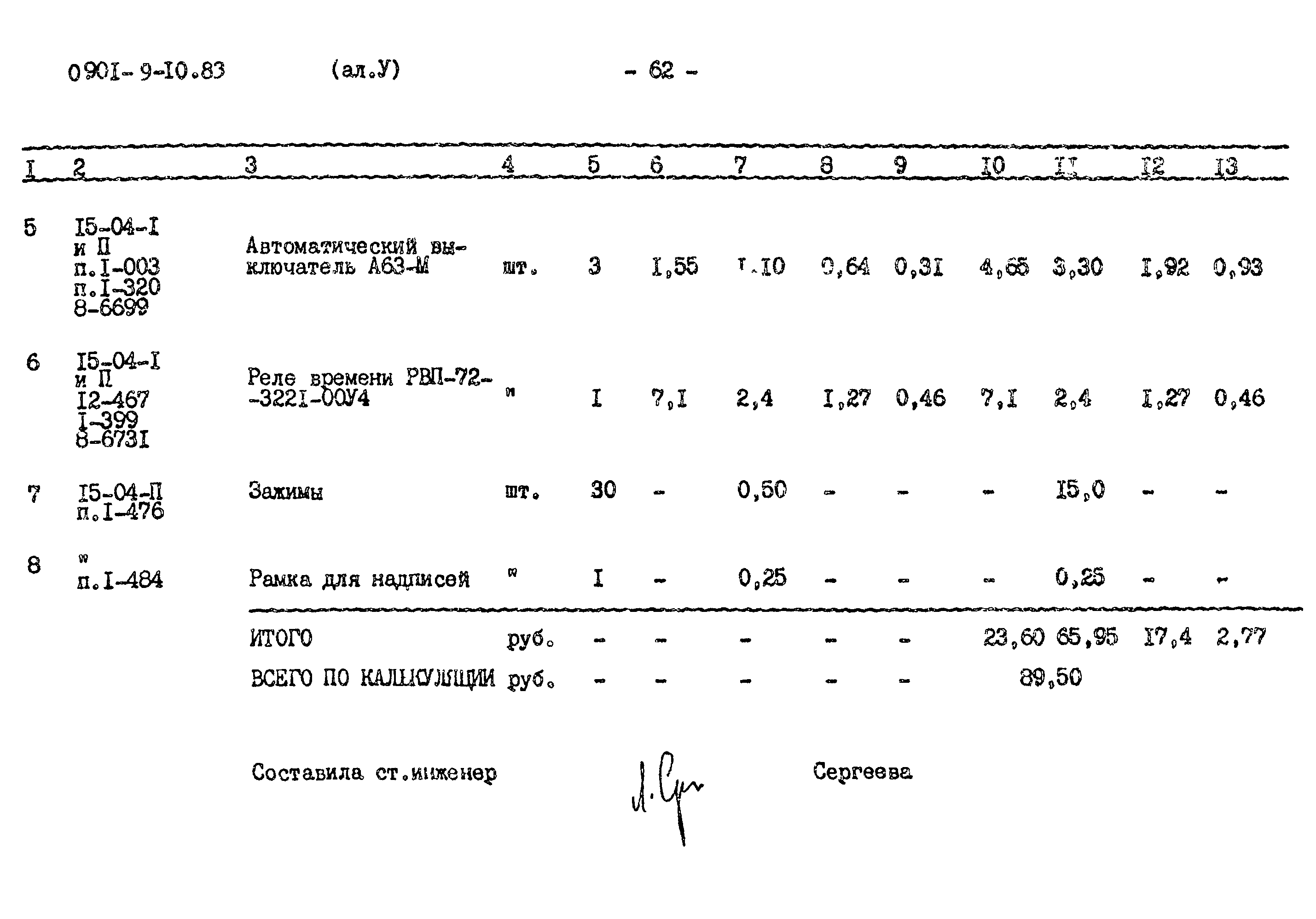 Типовой проект 0901-9-10.83