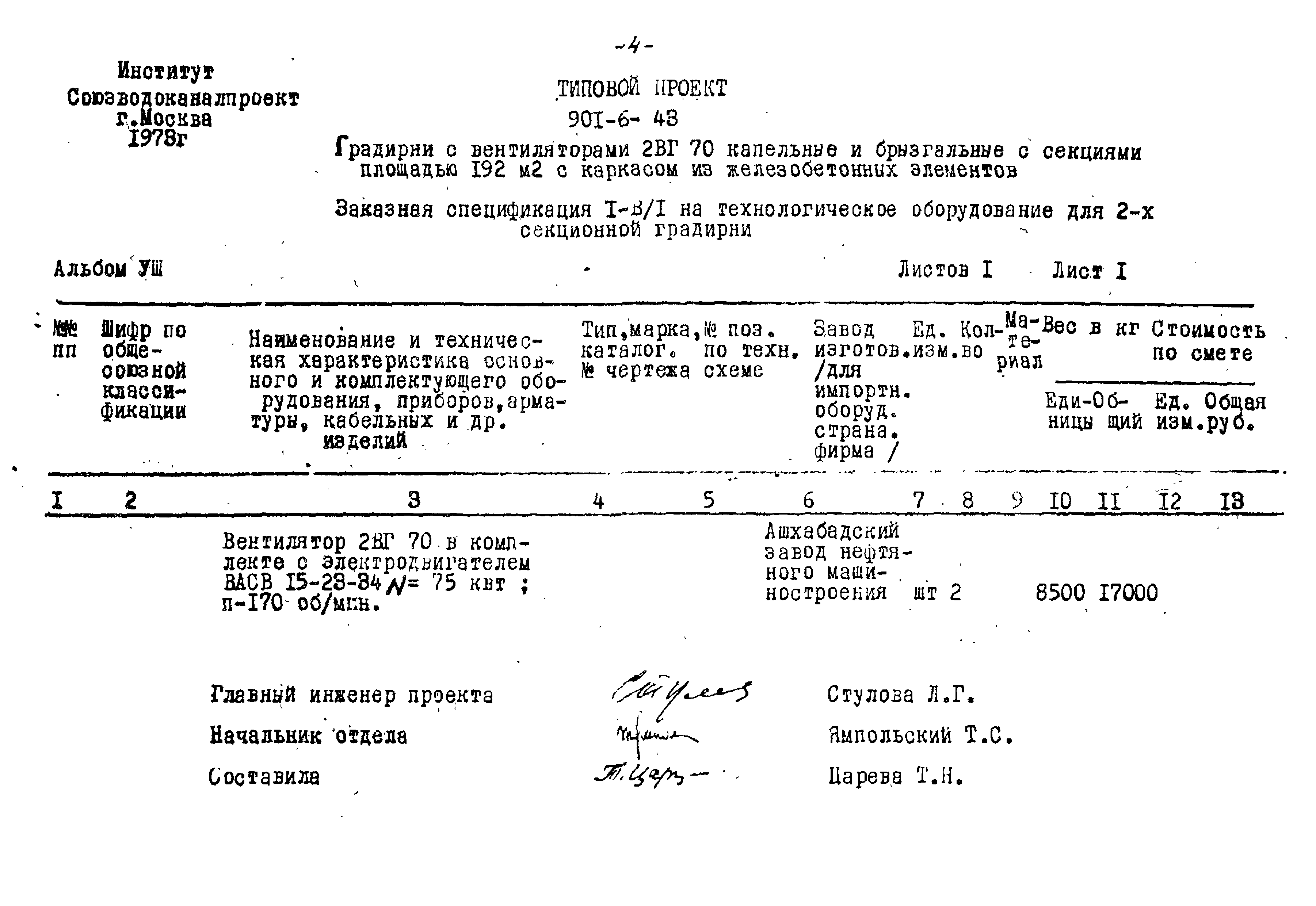 Типовой проект 901-6-43