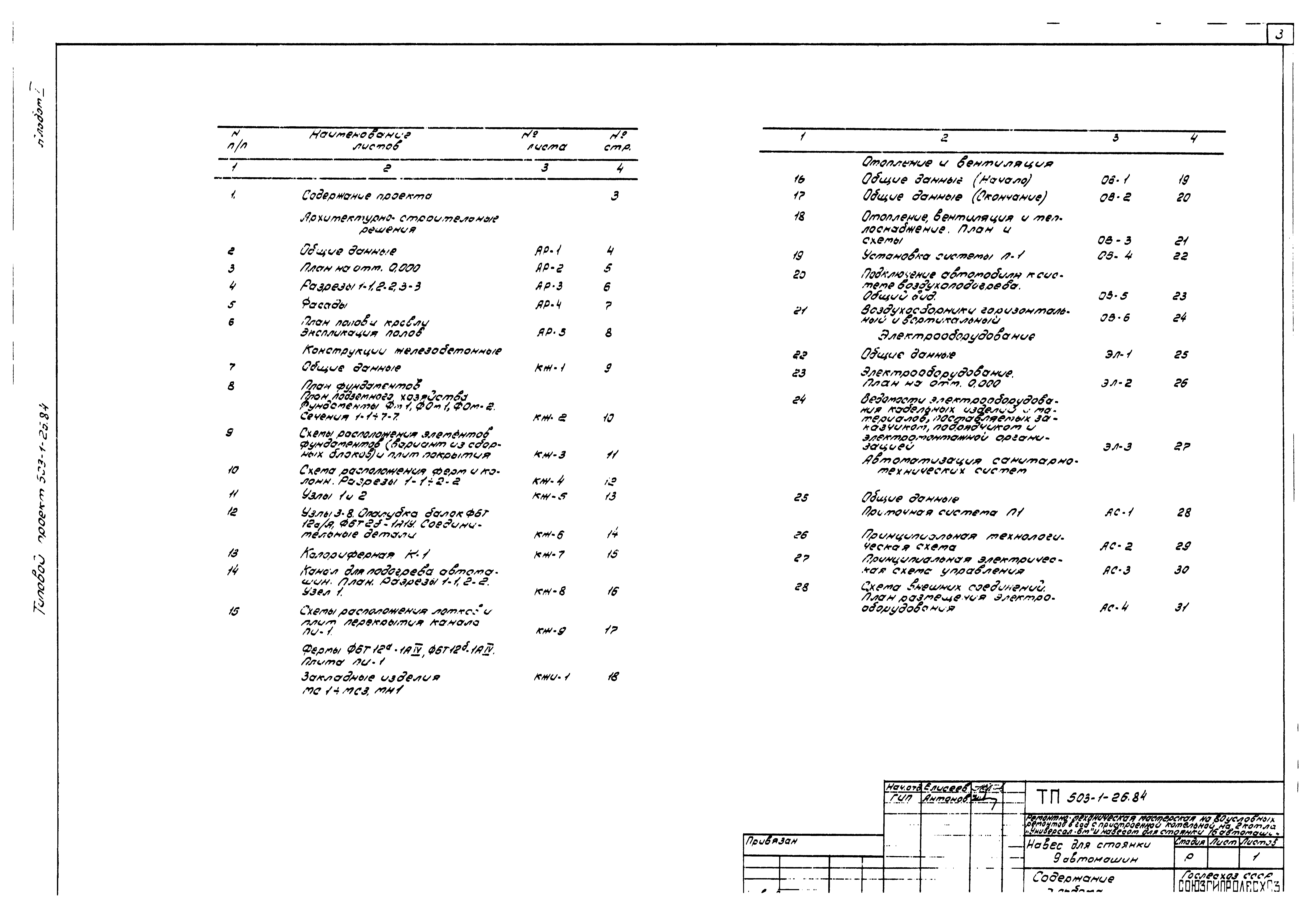 Типовой проект 503-1-26.84