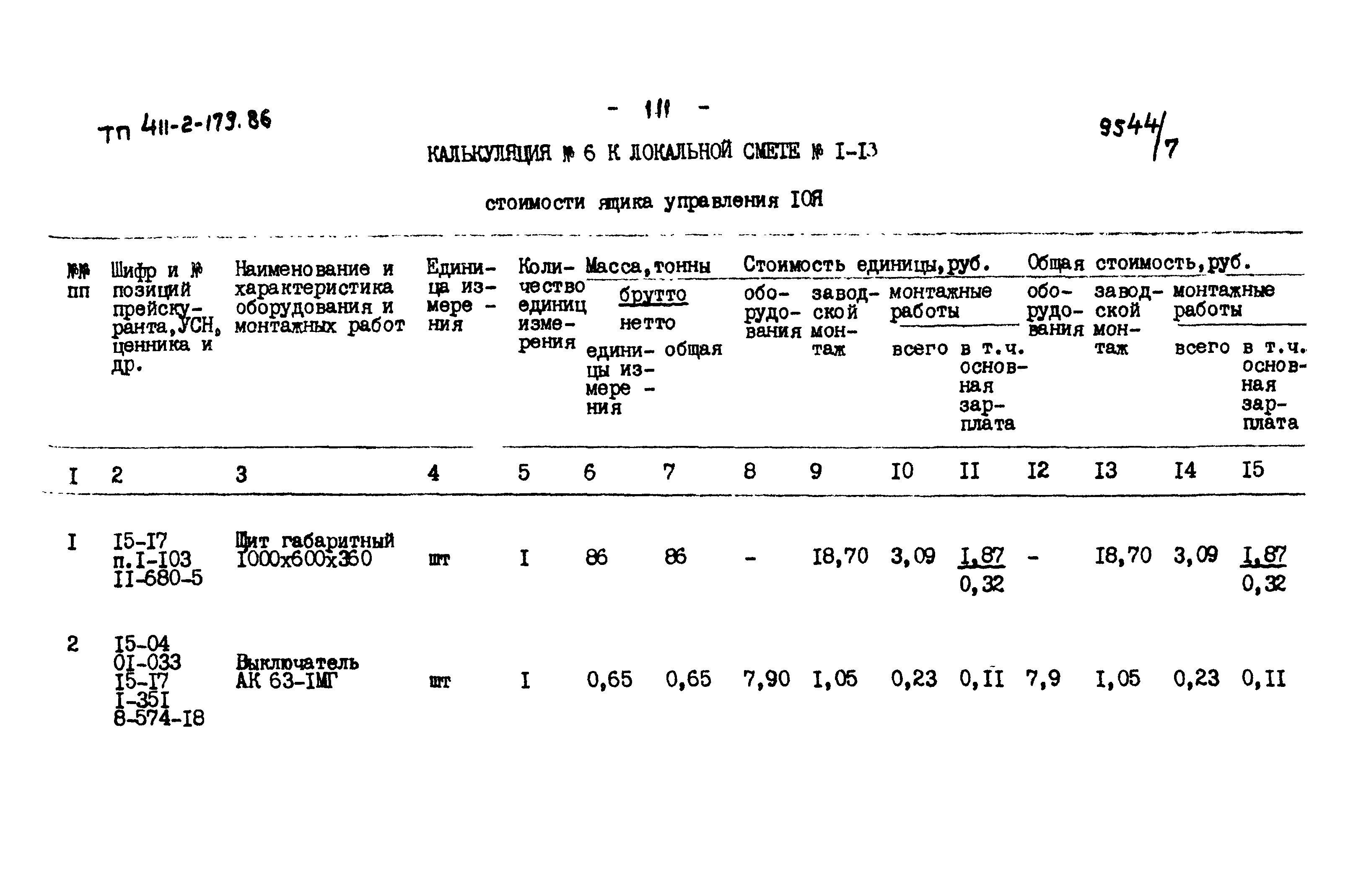 Типовой проект 411-2-179.86