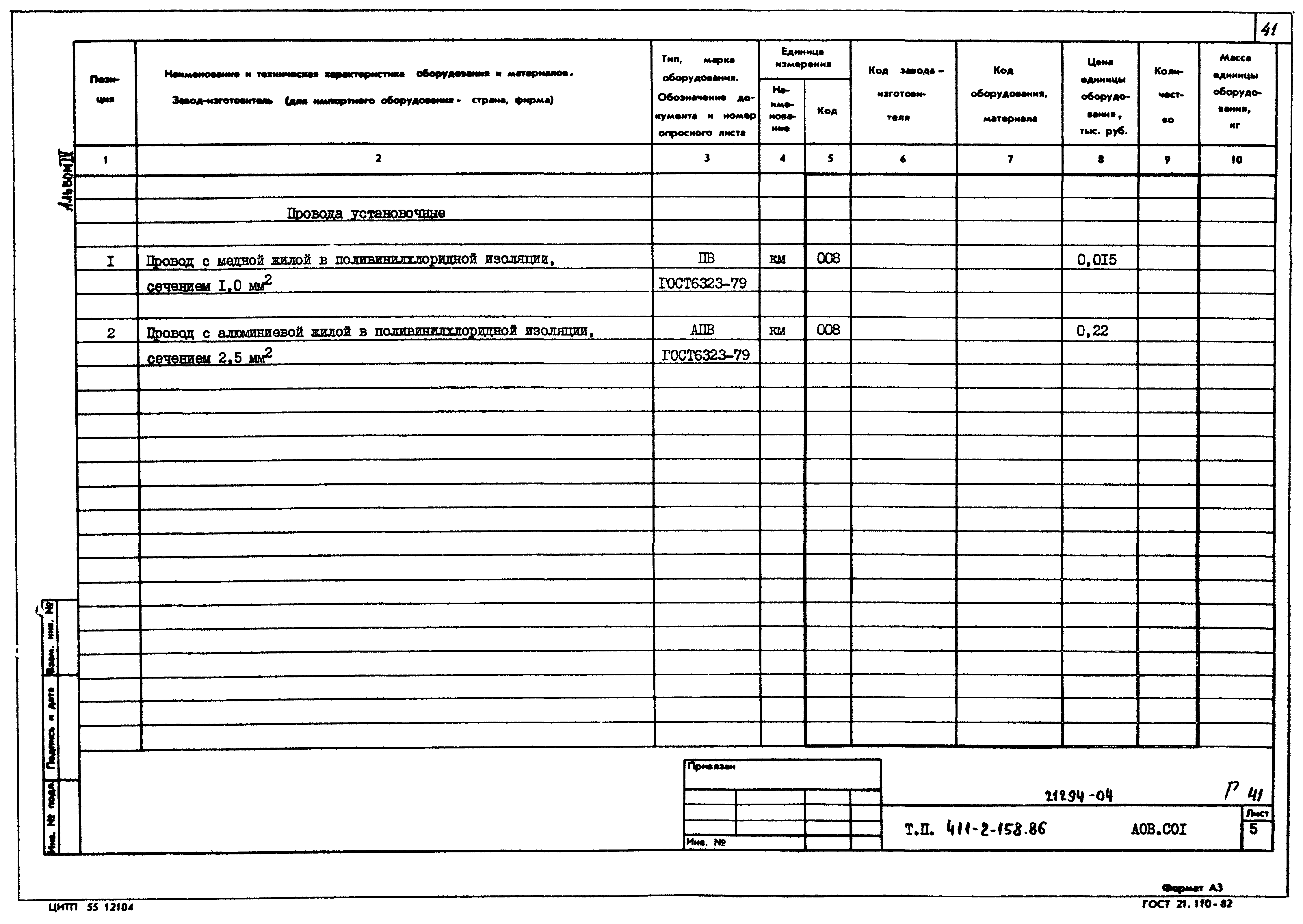 Типовой проект 411-2-158.86