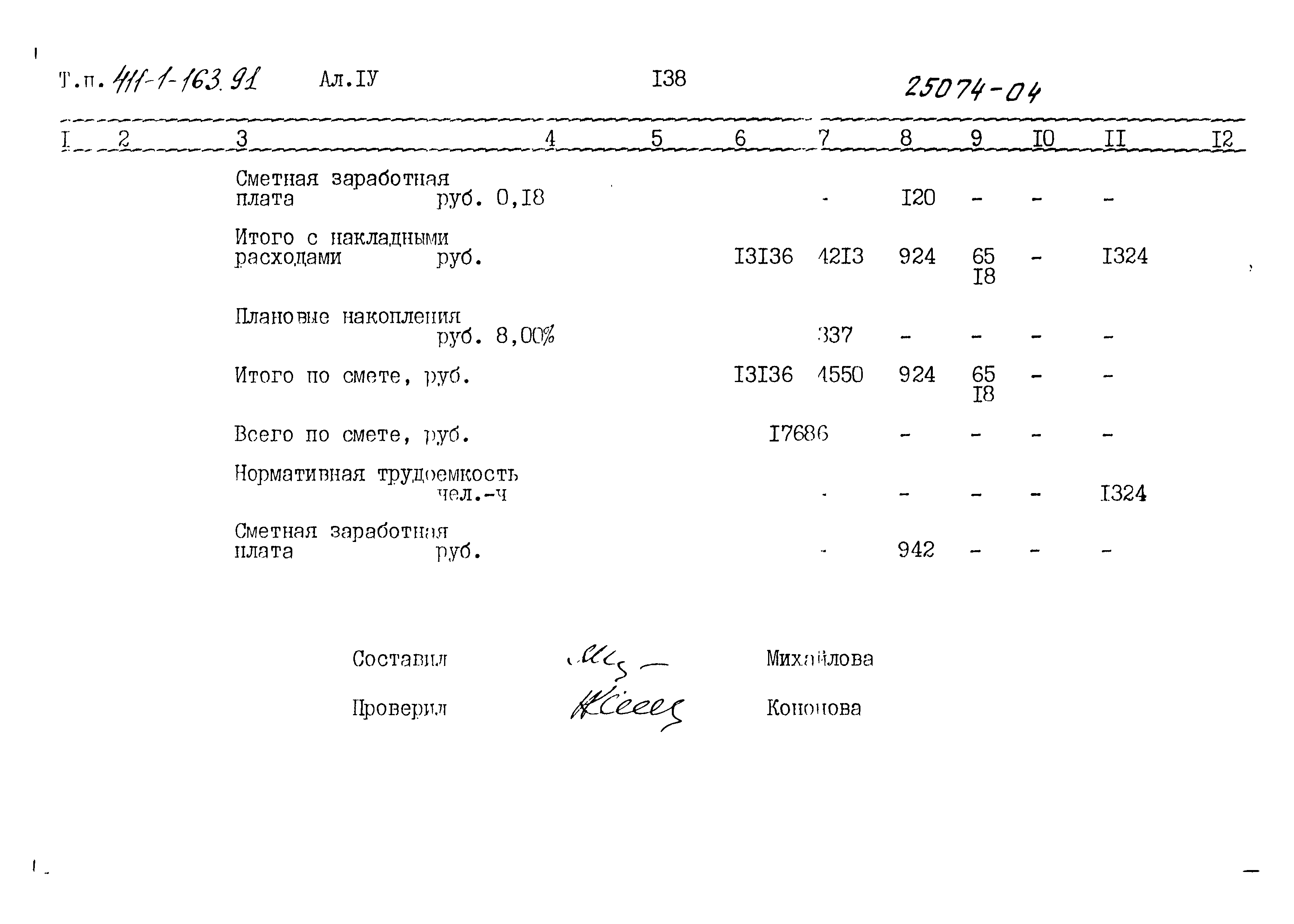 Типовой проект 411-1-163.91