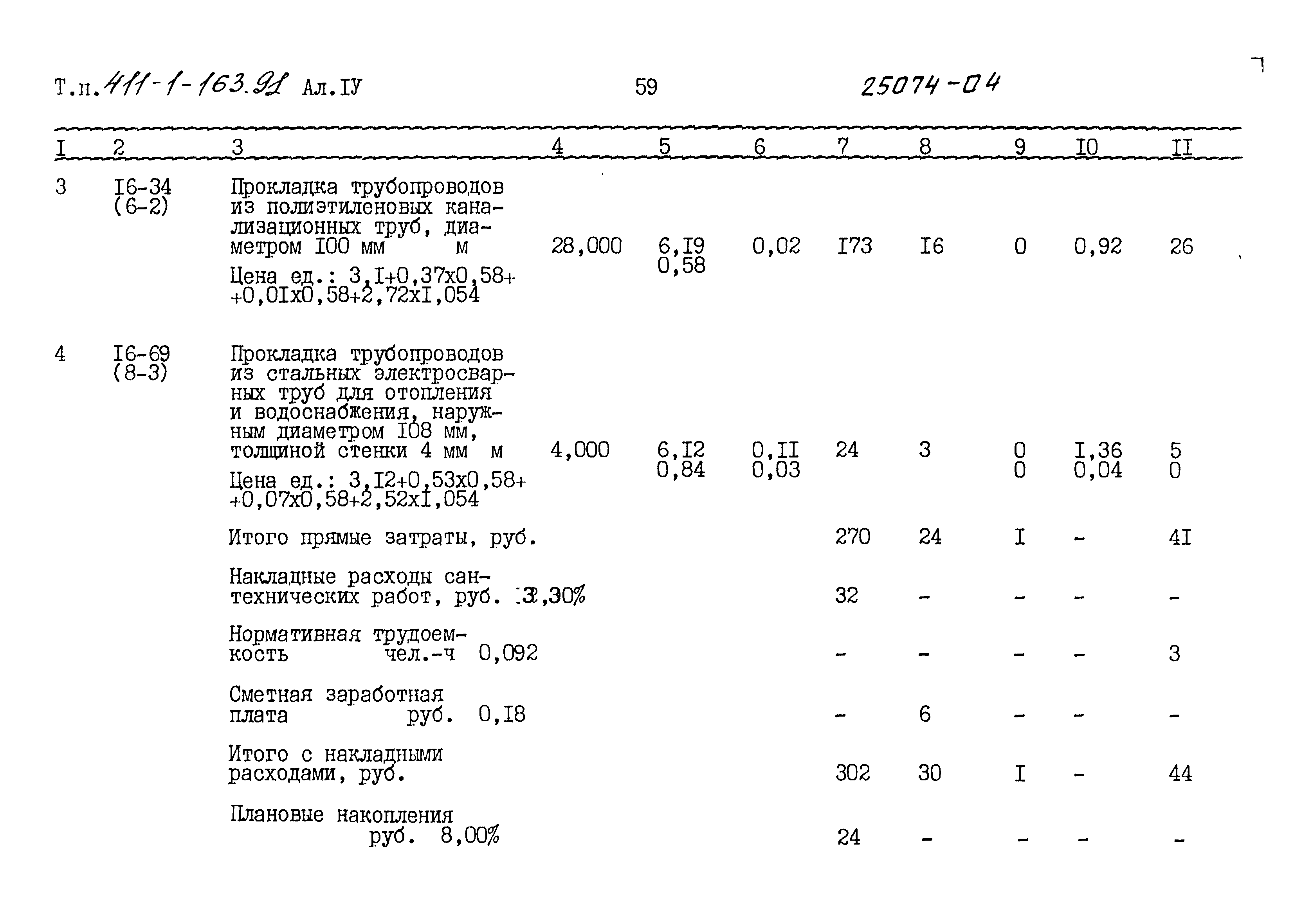 Типовой проект 411-1-163.91