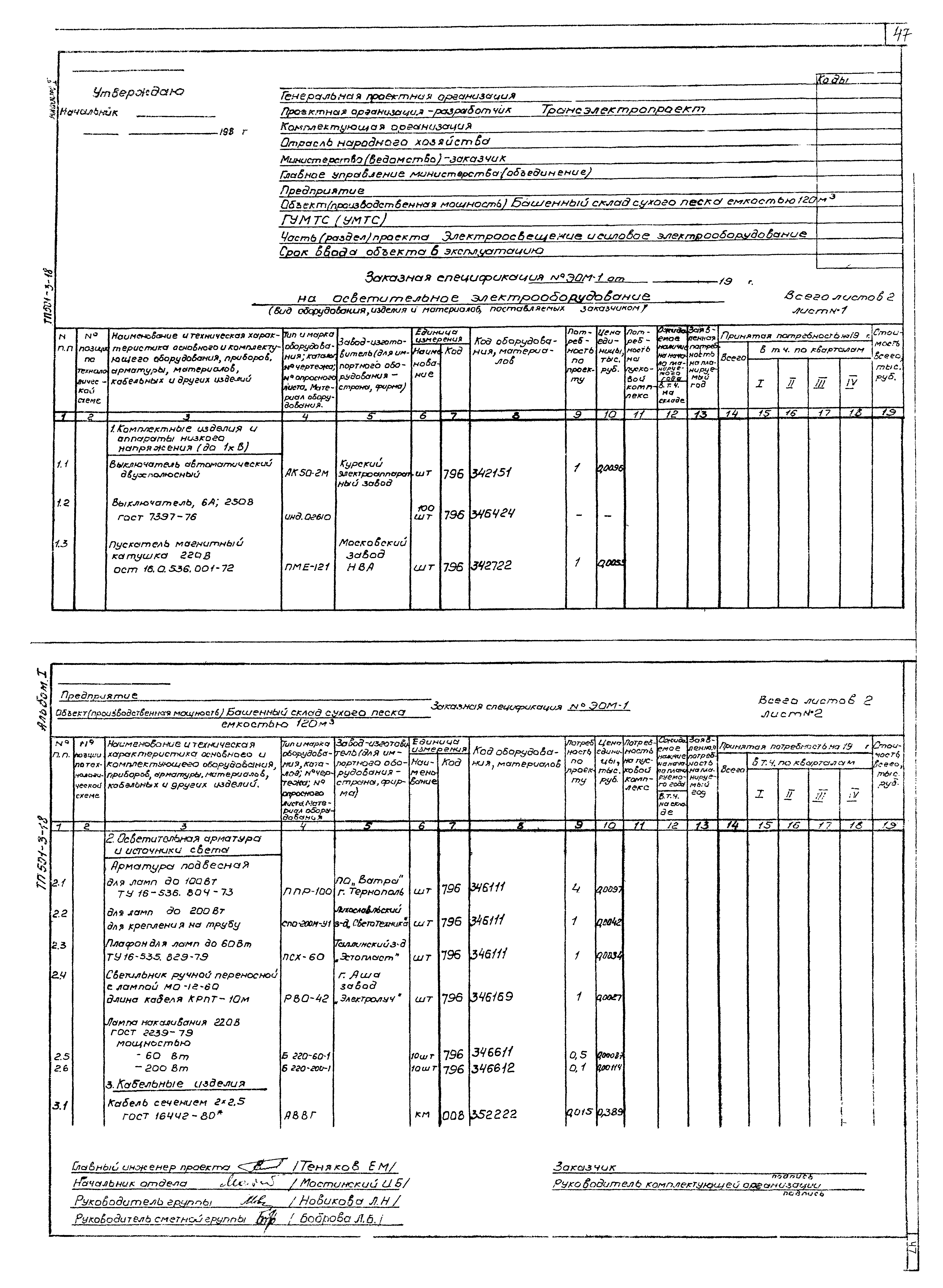 Типовой проект 501-3-18