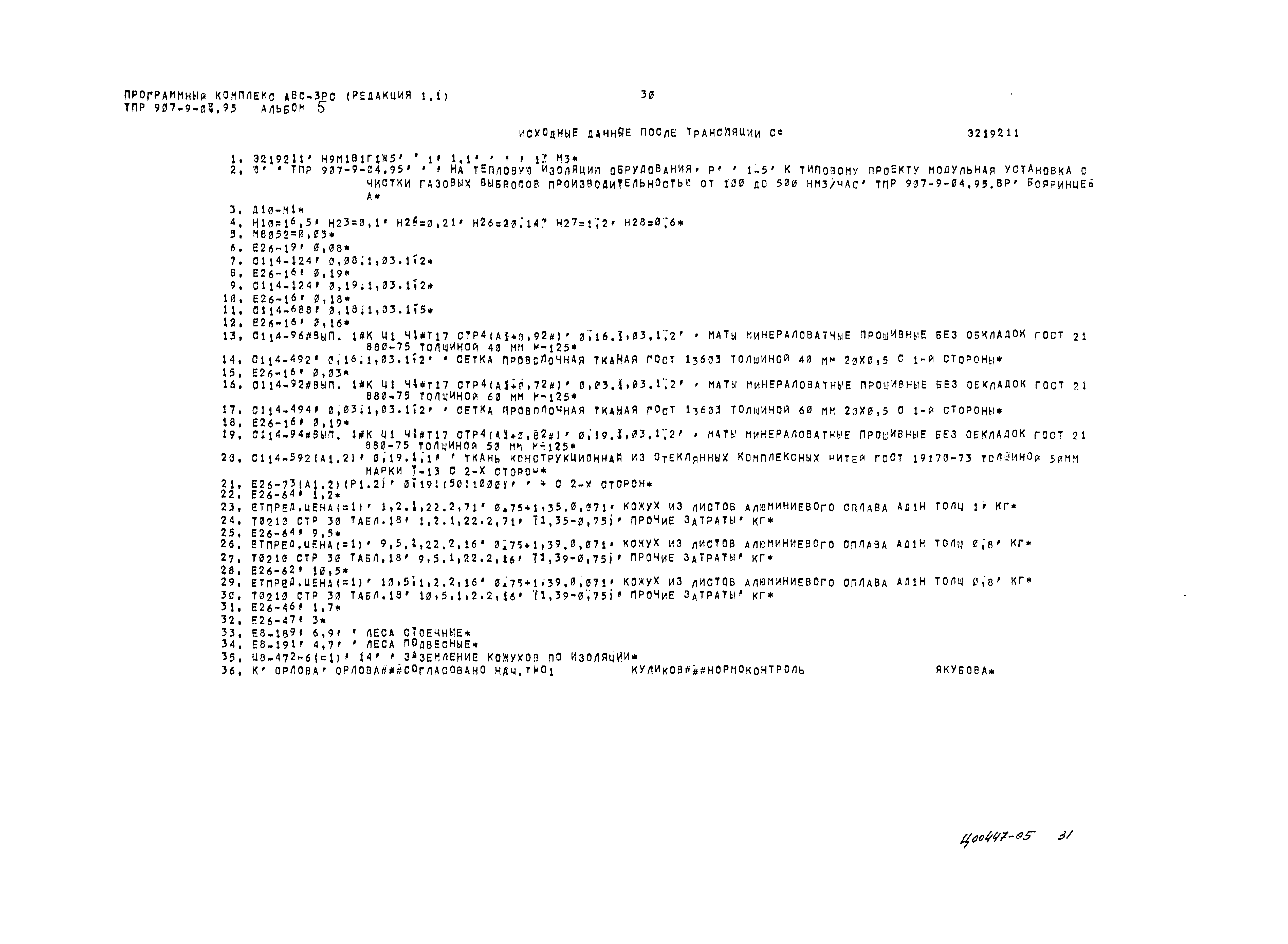 Типовые проектные решения 907-9-04.95