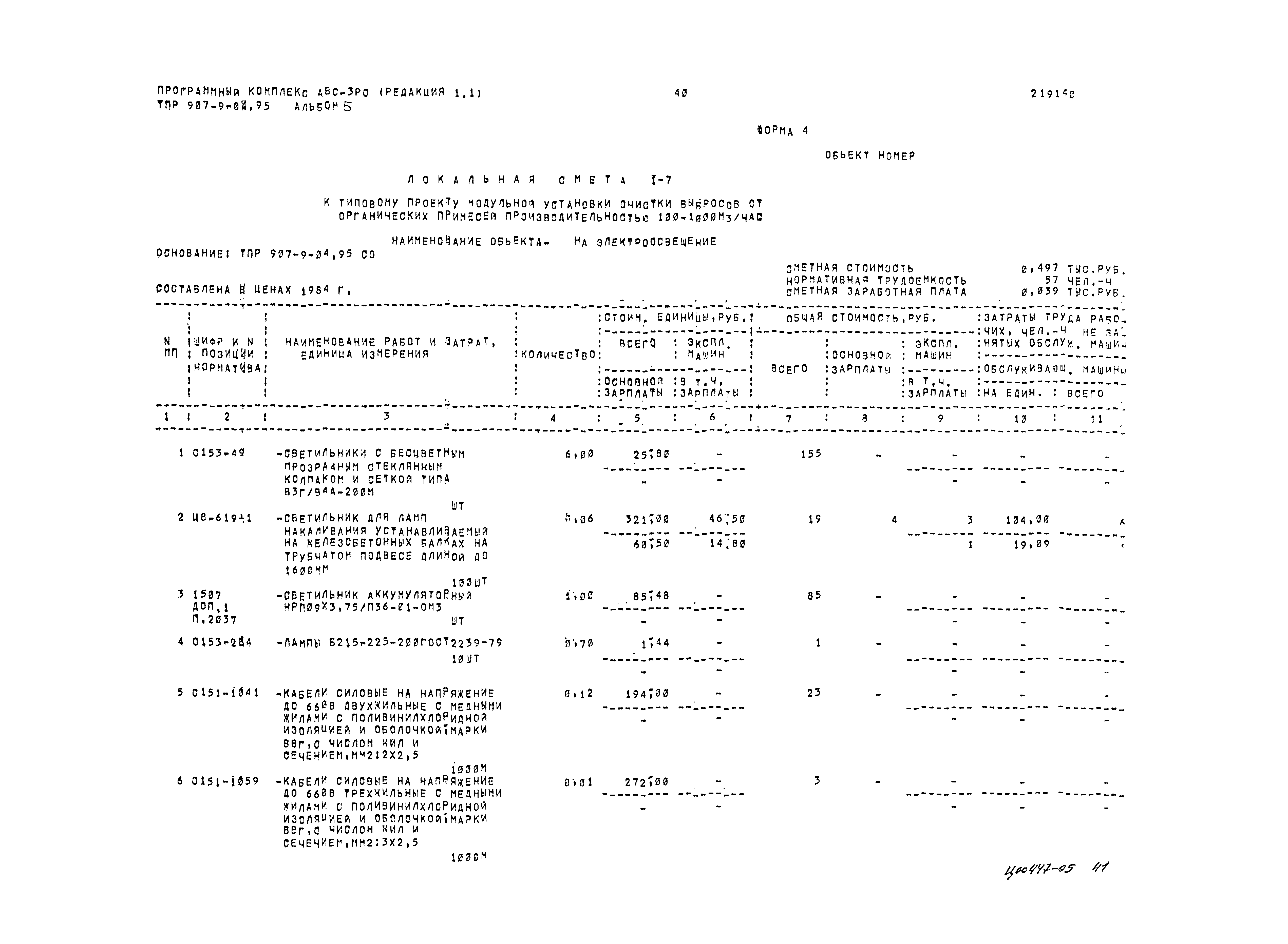 Типовые проектные решения 907-9-04.95