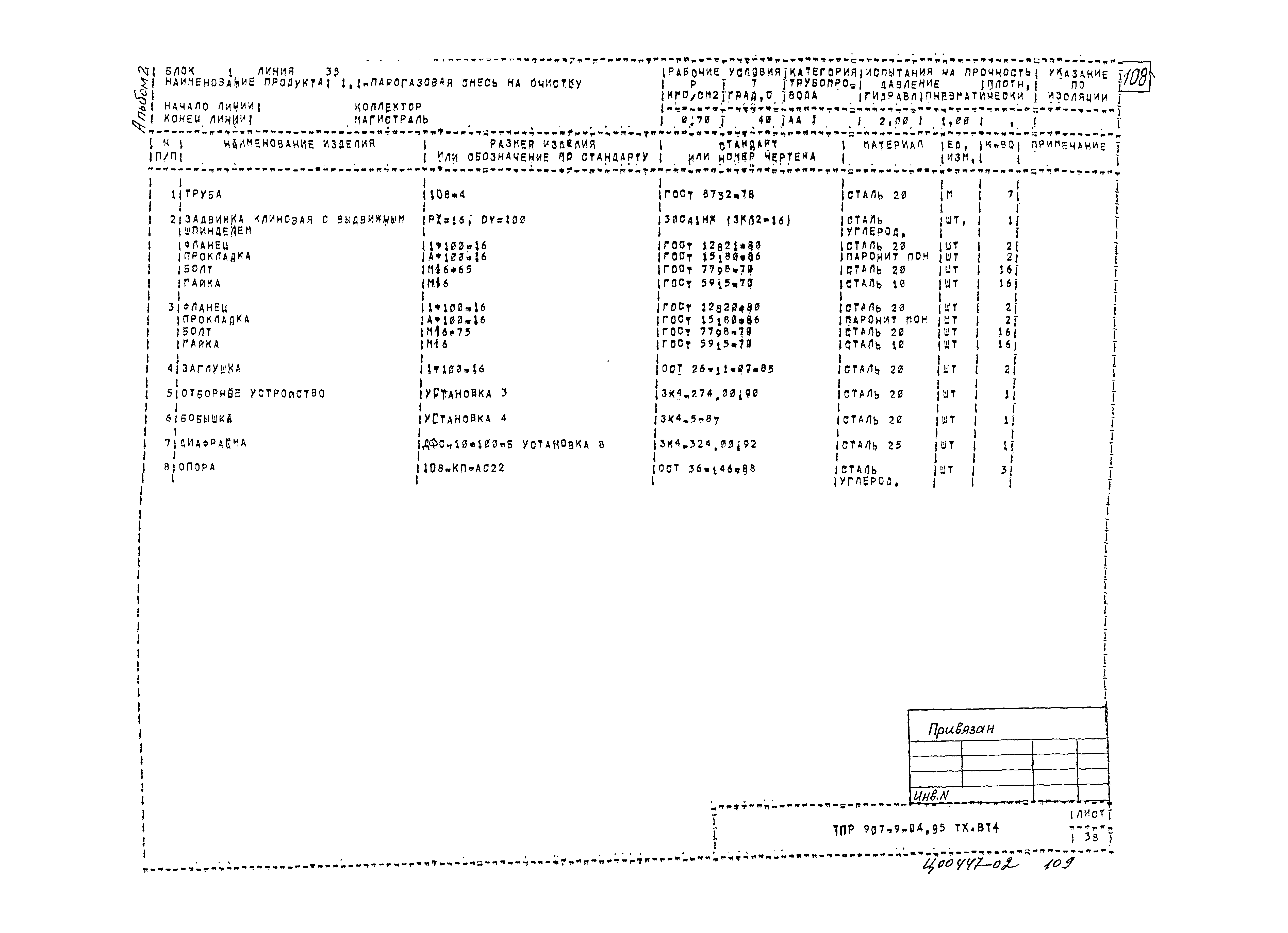 Типовые проектные решения 907-9-04.95