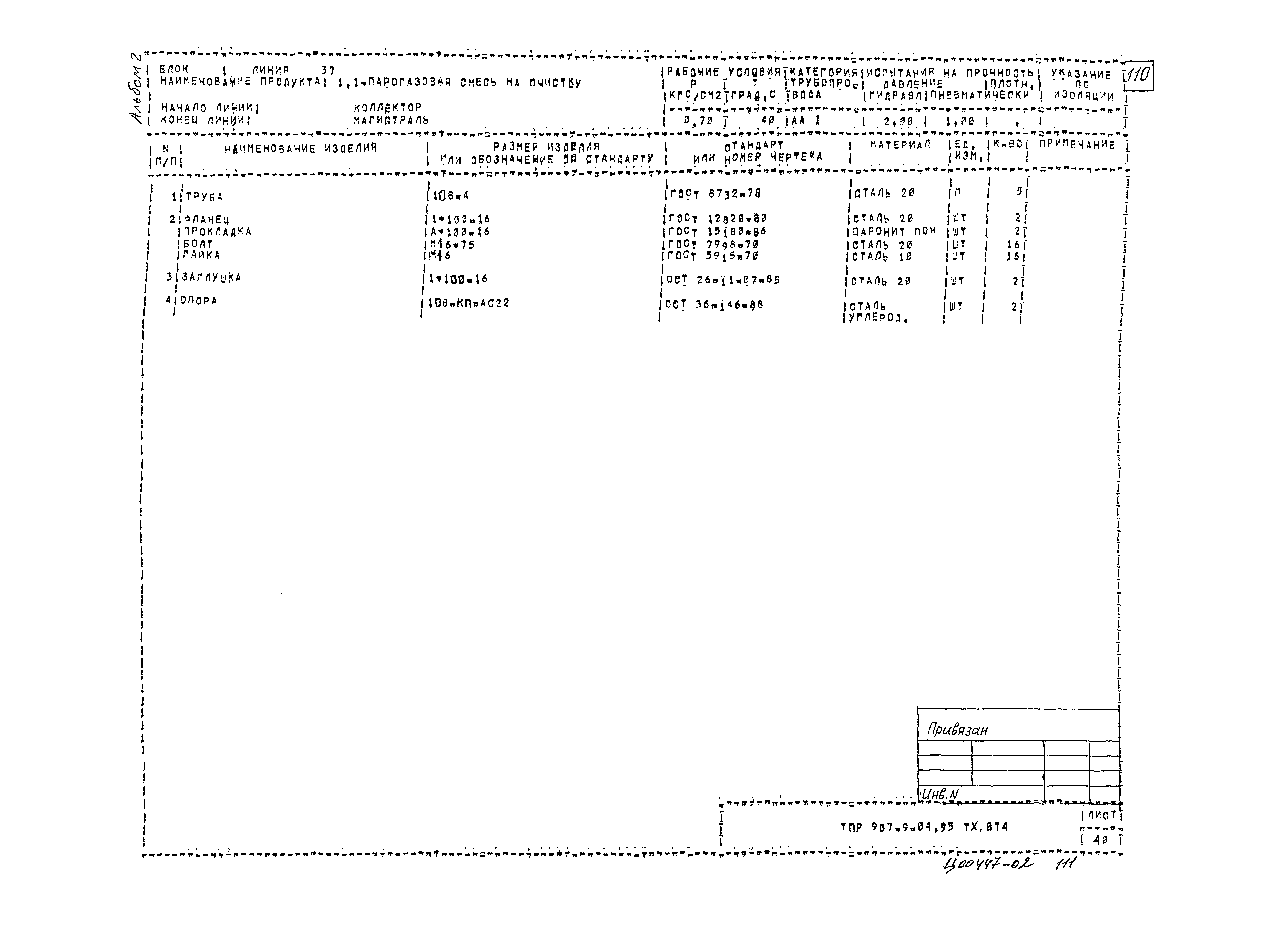 Типовые проектные решения 907-9-04.95