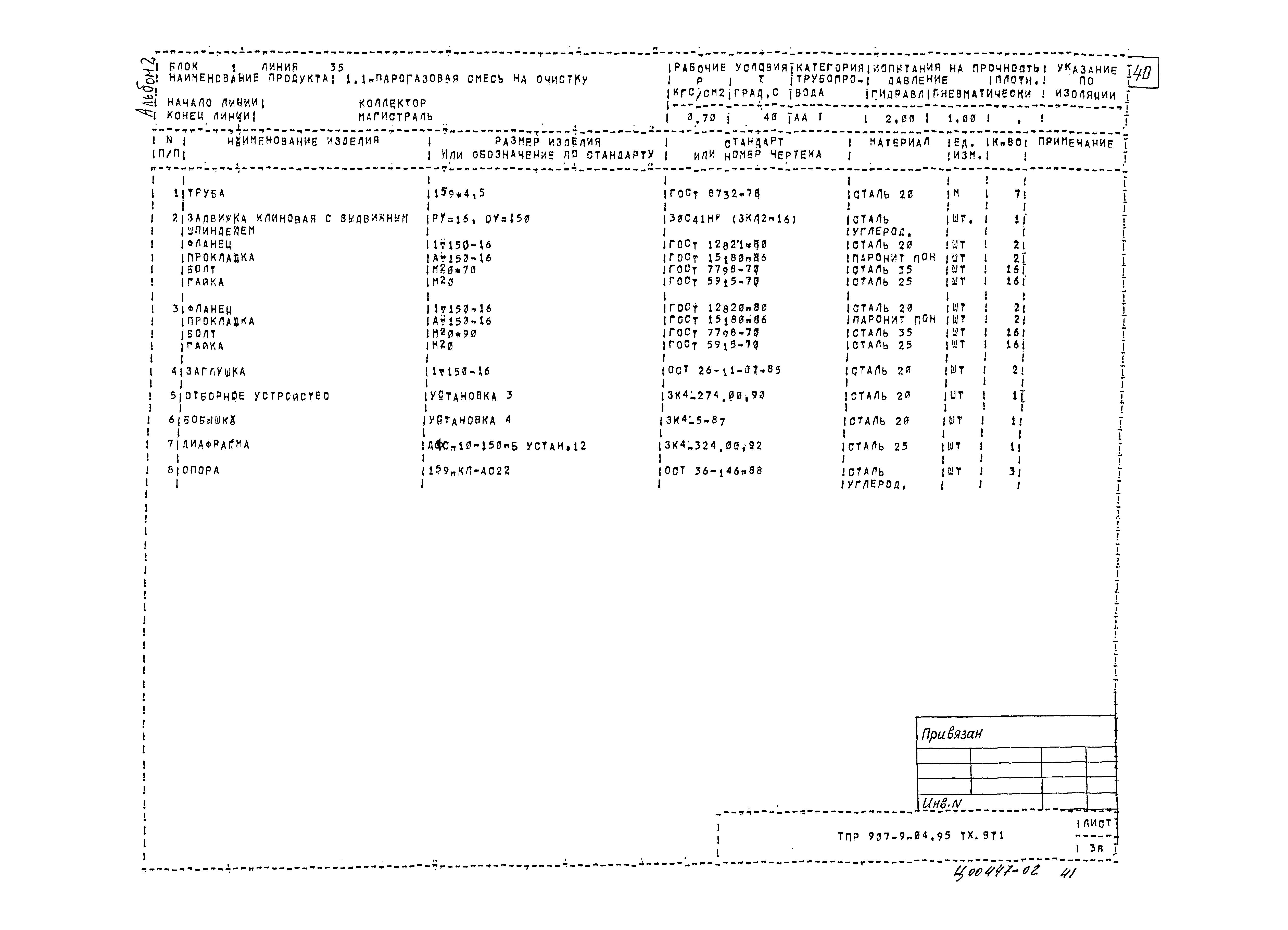 Типовые проектные решения 907-9-04.95