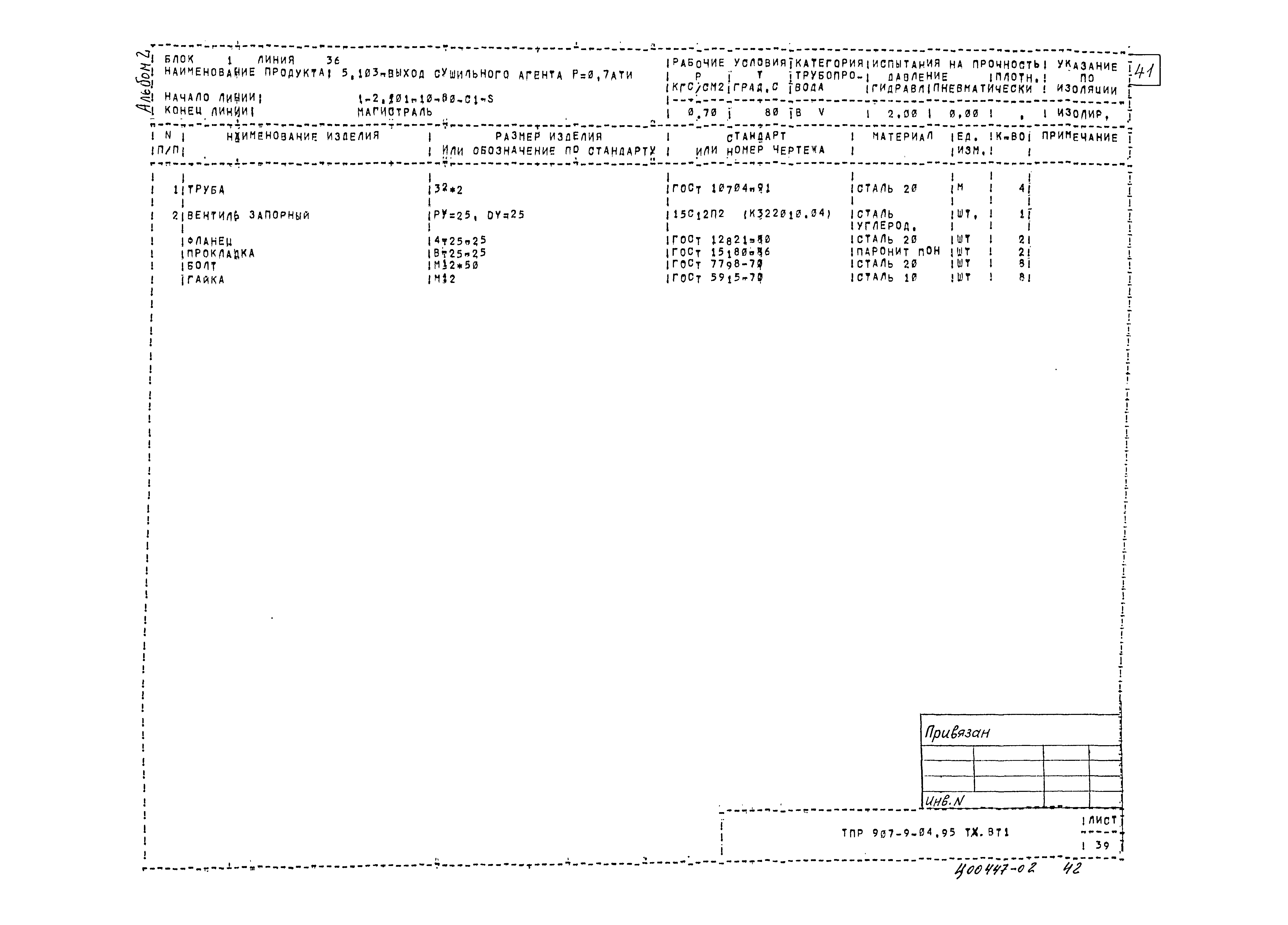 Типовые проектные решения 907-9-04.95