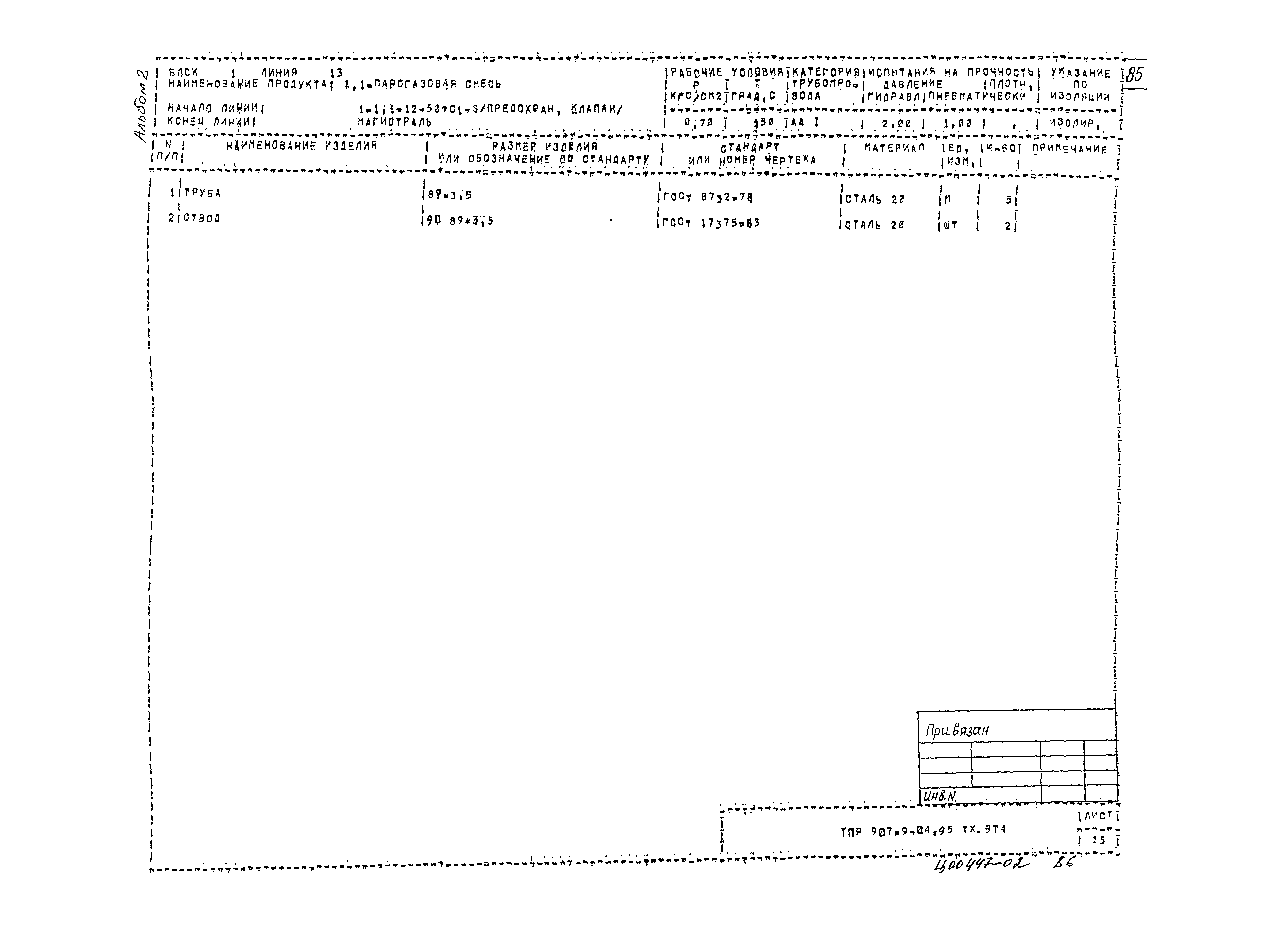 Типовые проектные решения 907-9-04.95