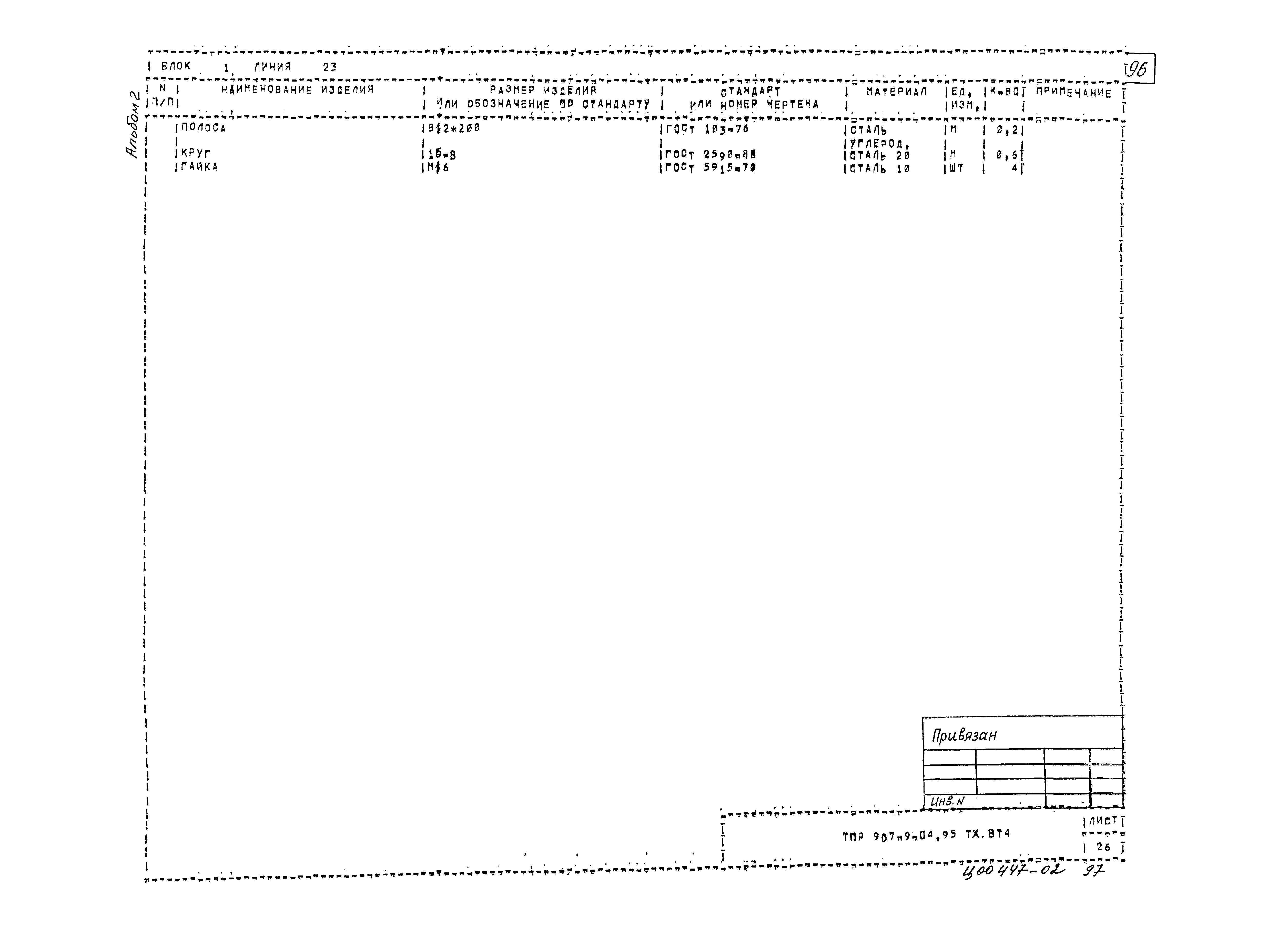 Типовые проектные решения 907-9-04.95