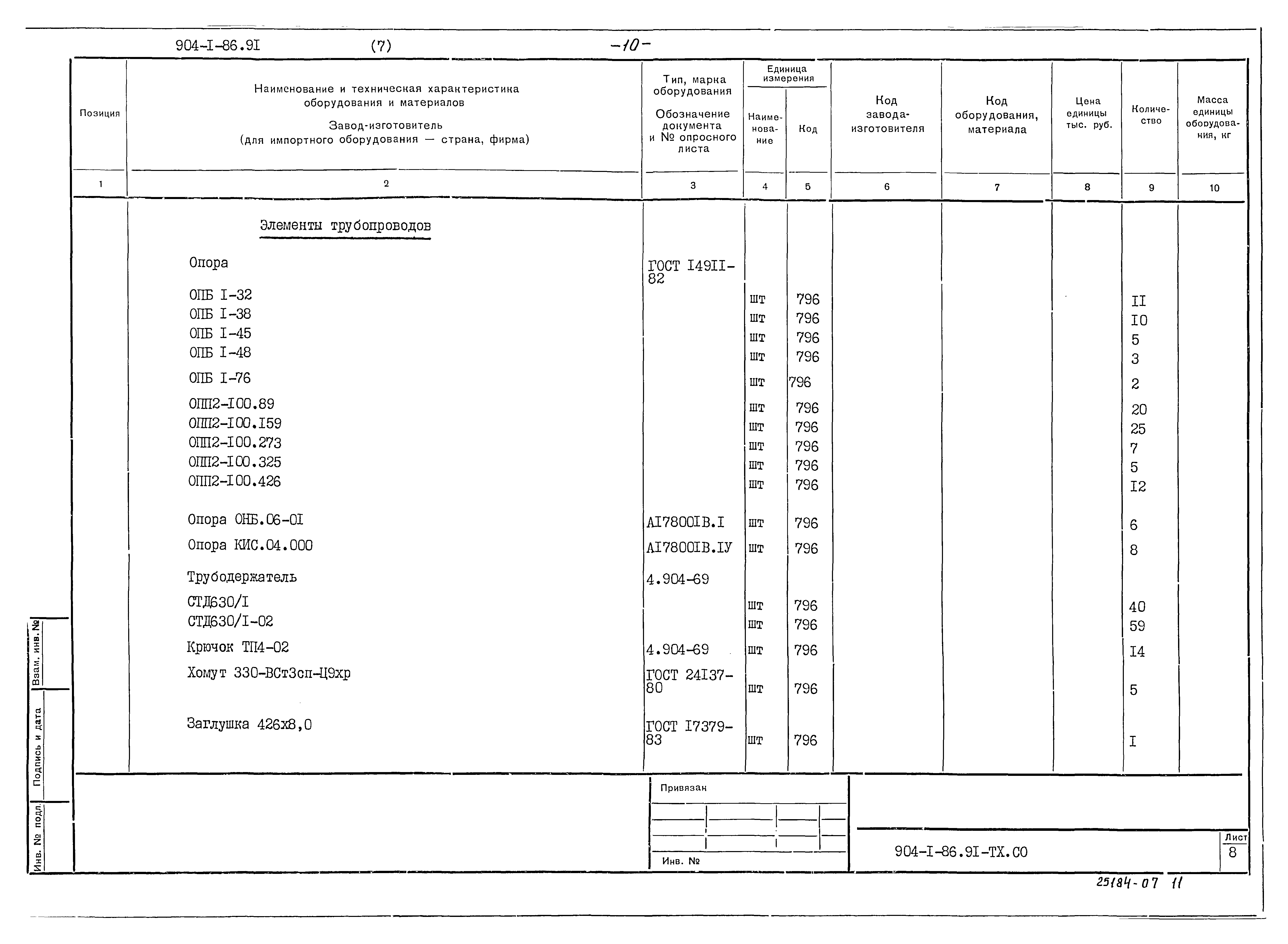 Типовой проект 904-1-86.91