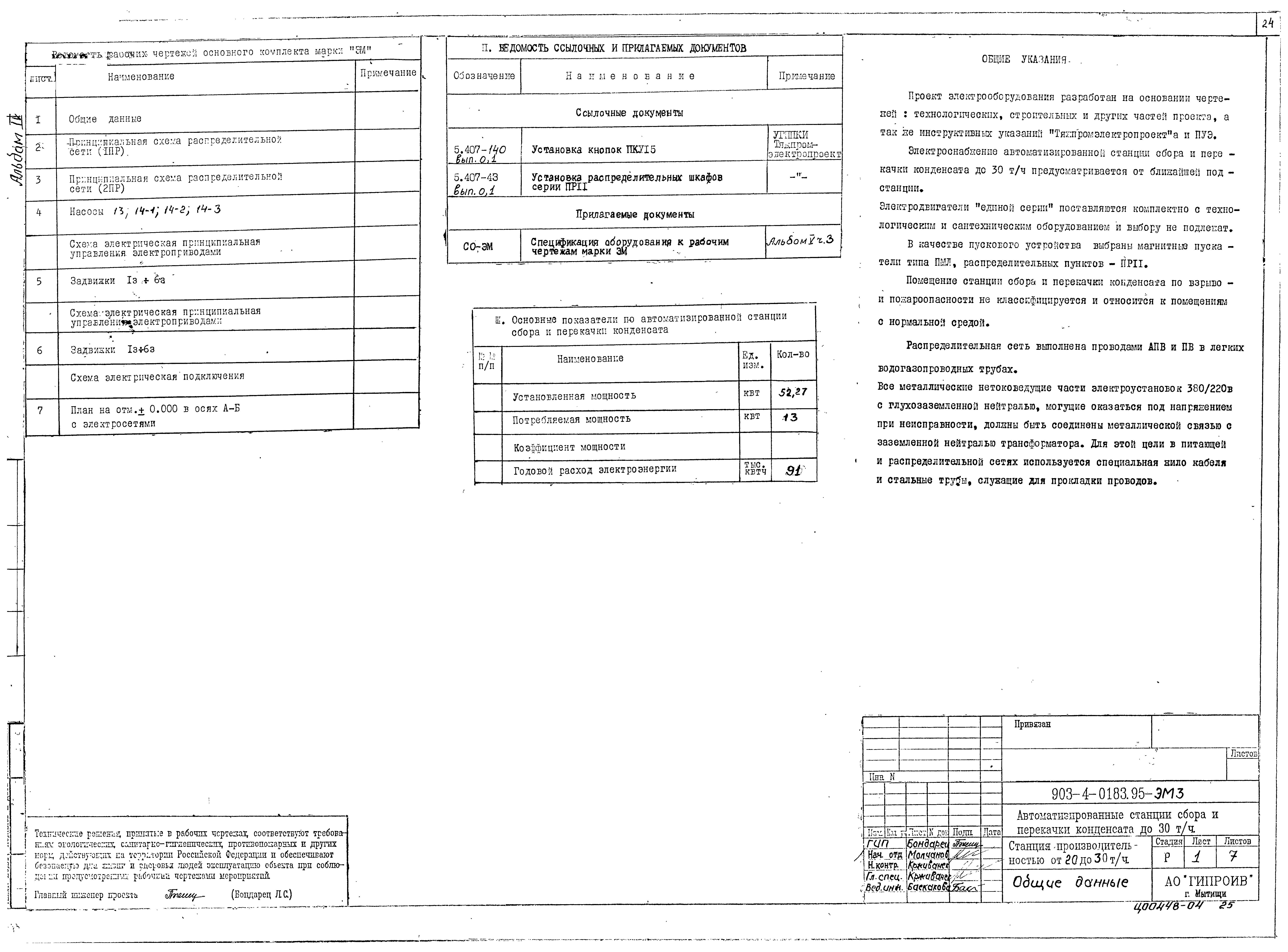 Типовые проектные решения 903-4-0183.95
