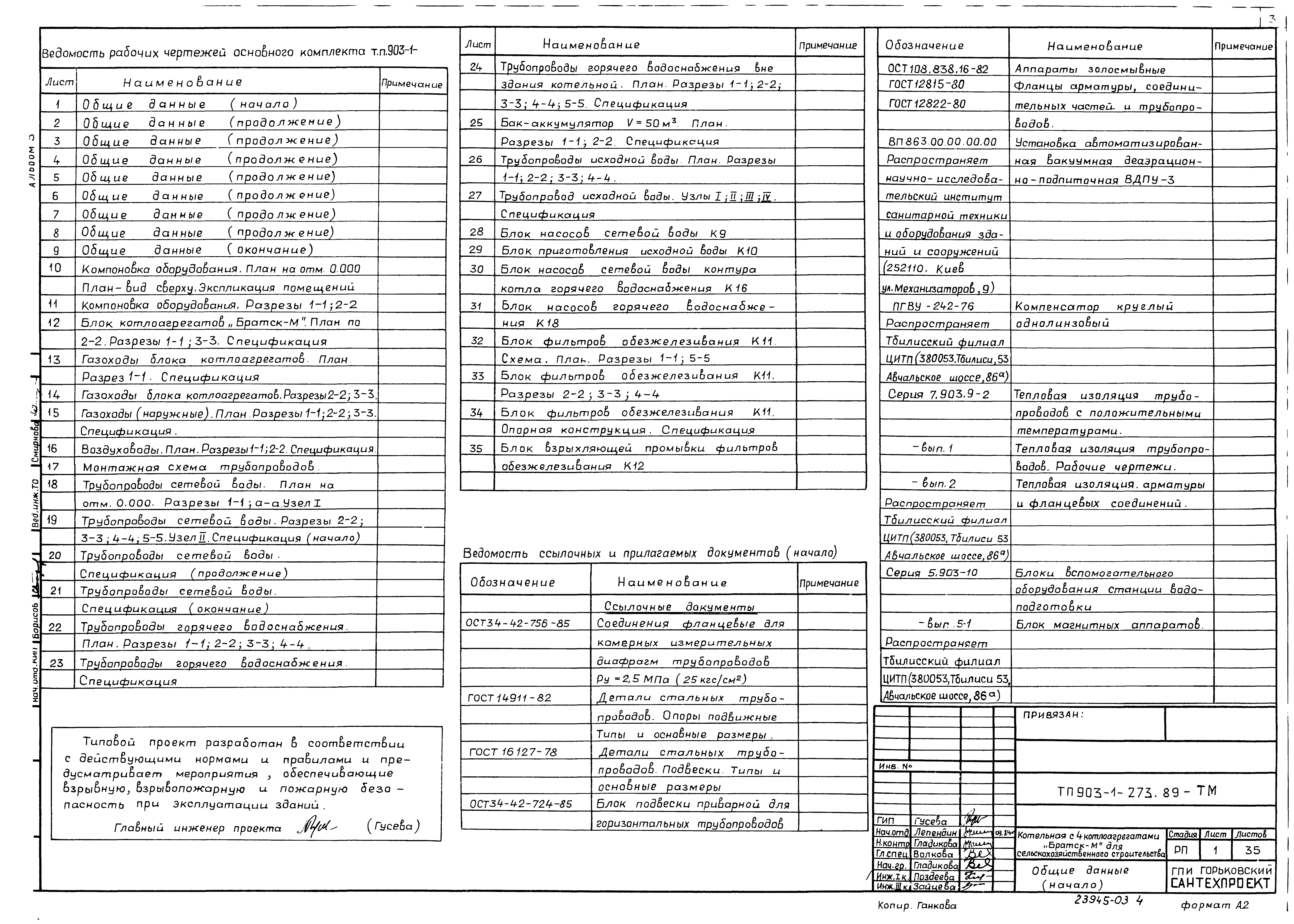 Типовой проект 903-1-274.89